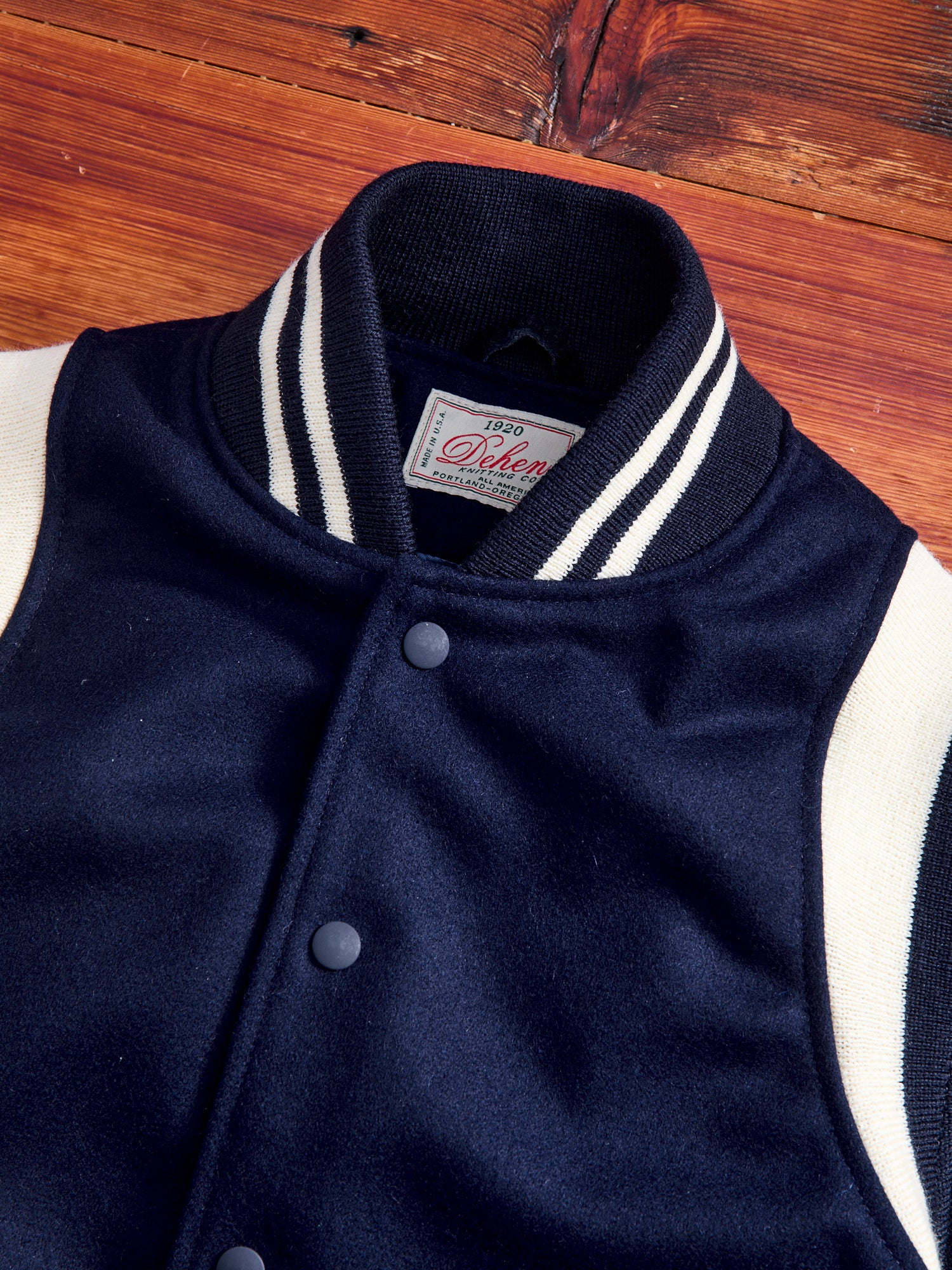 "15th Anniversary" Varsity Jacket in Indigo Roughout - Image 8