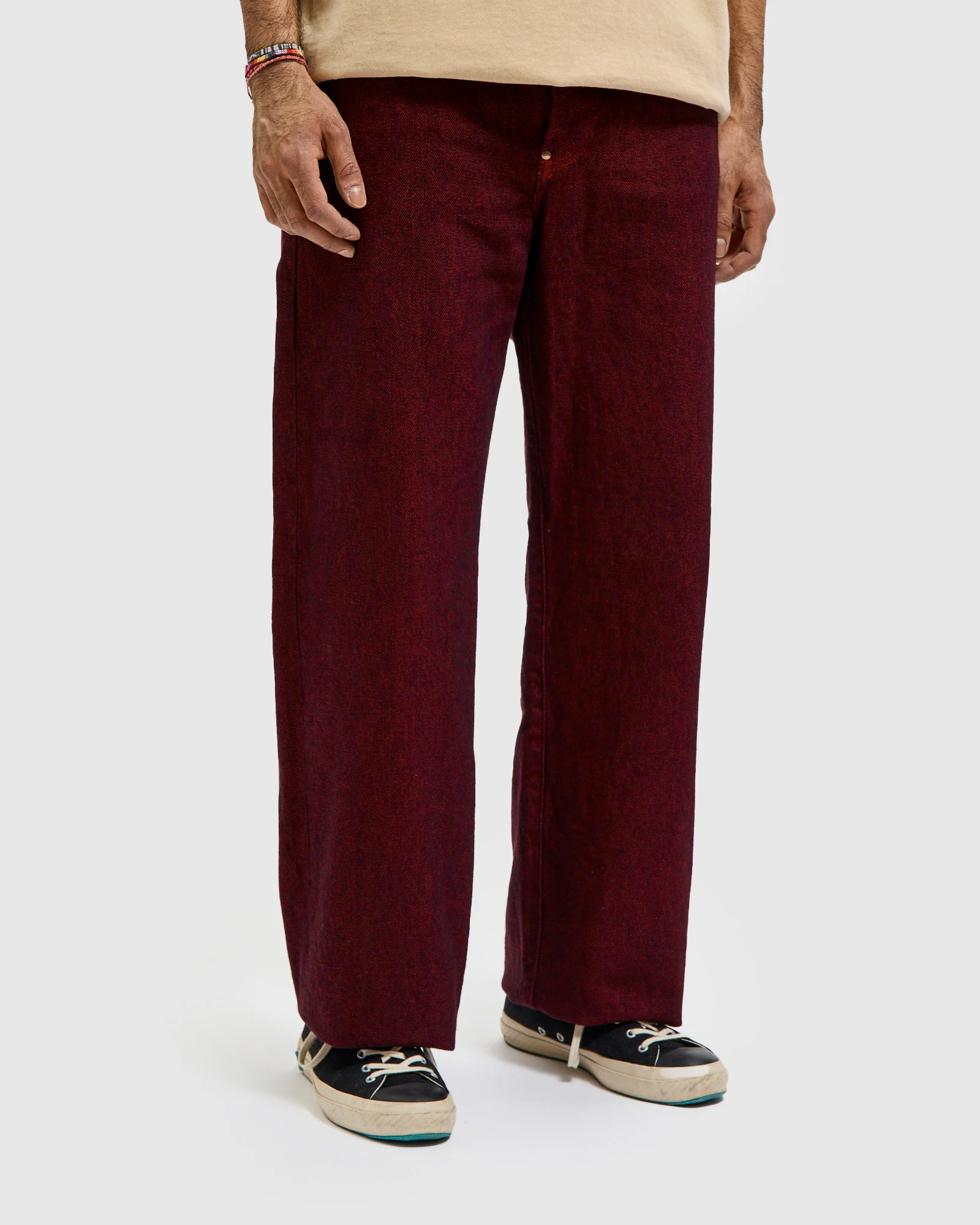156 "Split Back" 12oz Royal Mail Red Birdseye Denim - Straight Fit - Image 2