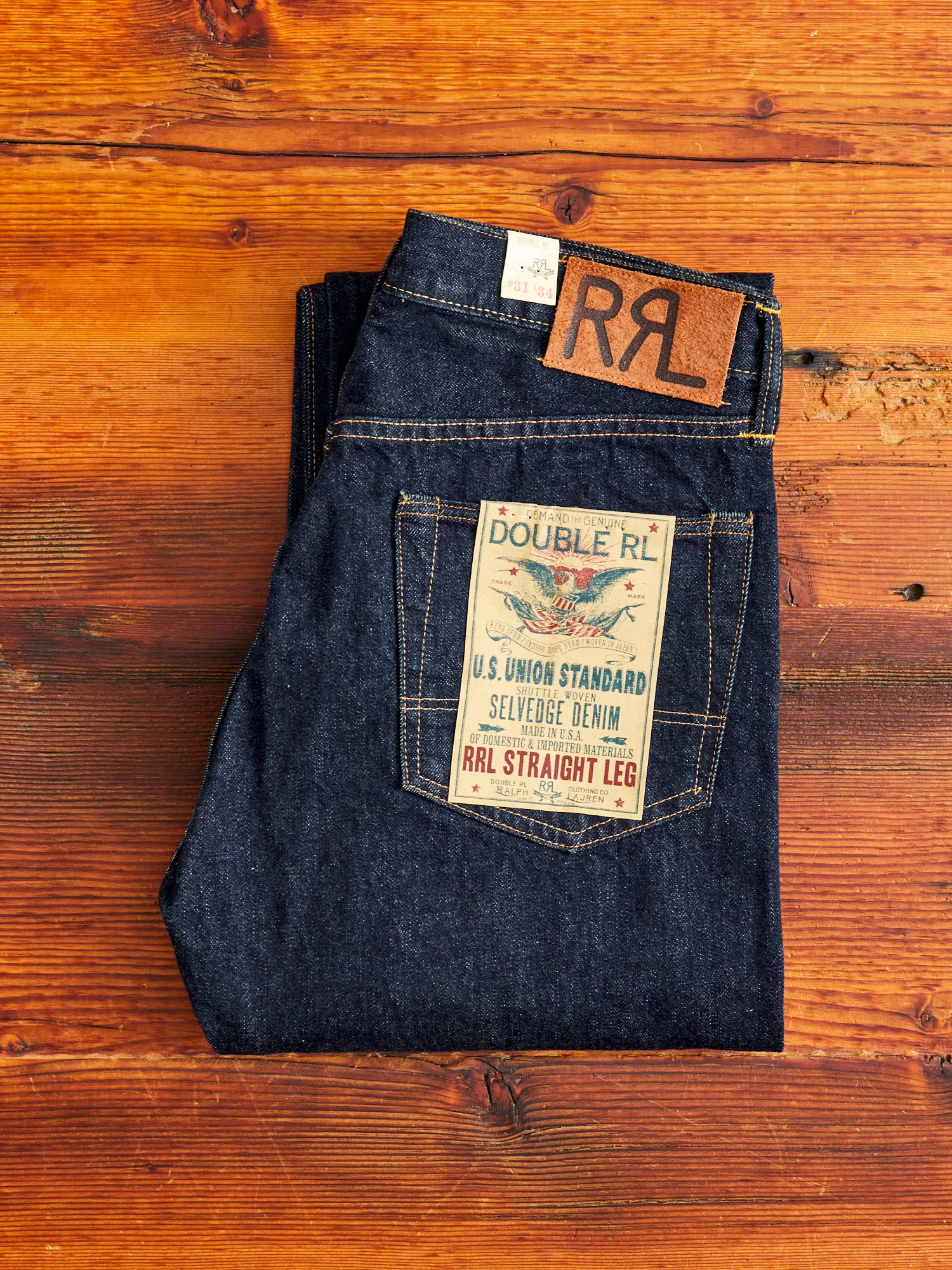 15oz Rinsed Selvedge Denim - Straight Fit - Image 3