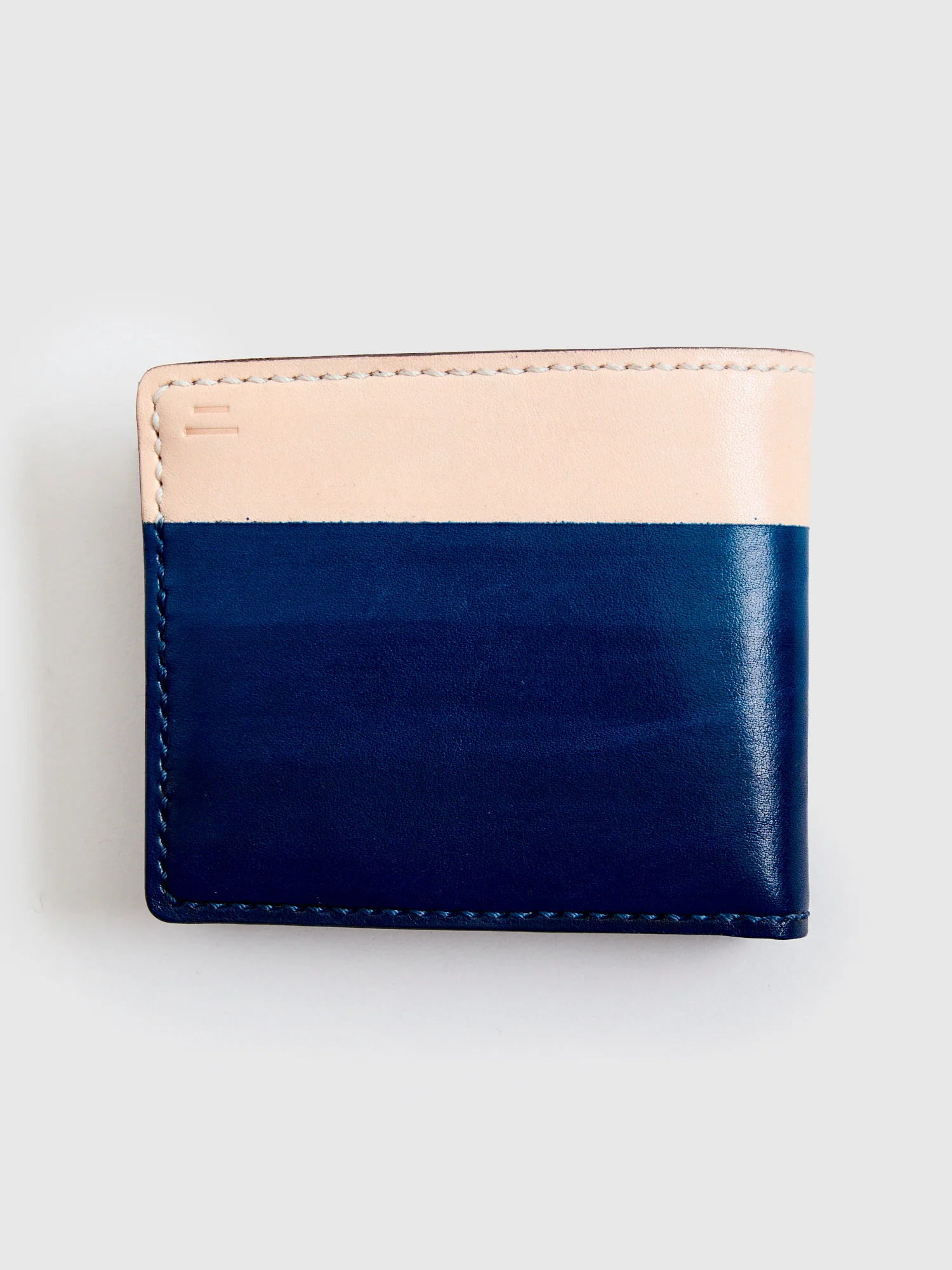"15th Anniversary" Gradient Dyed Wallet in Indigo Cowhide - Image 4