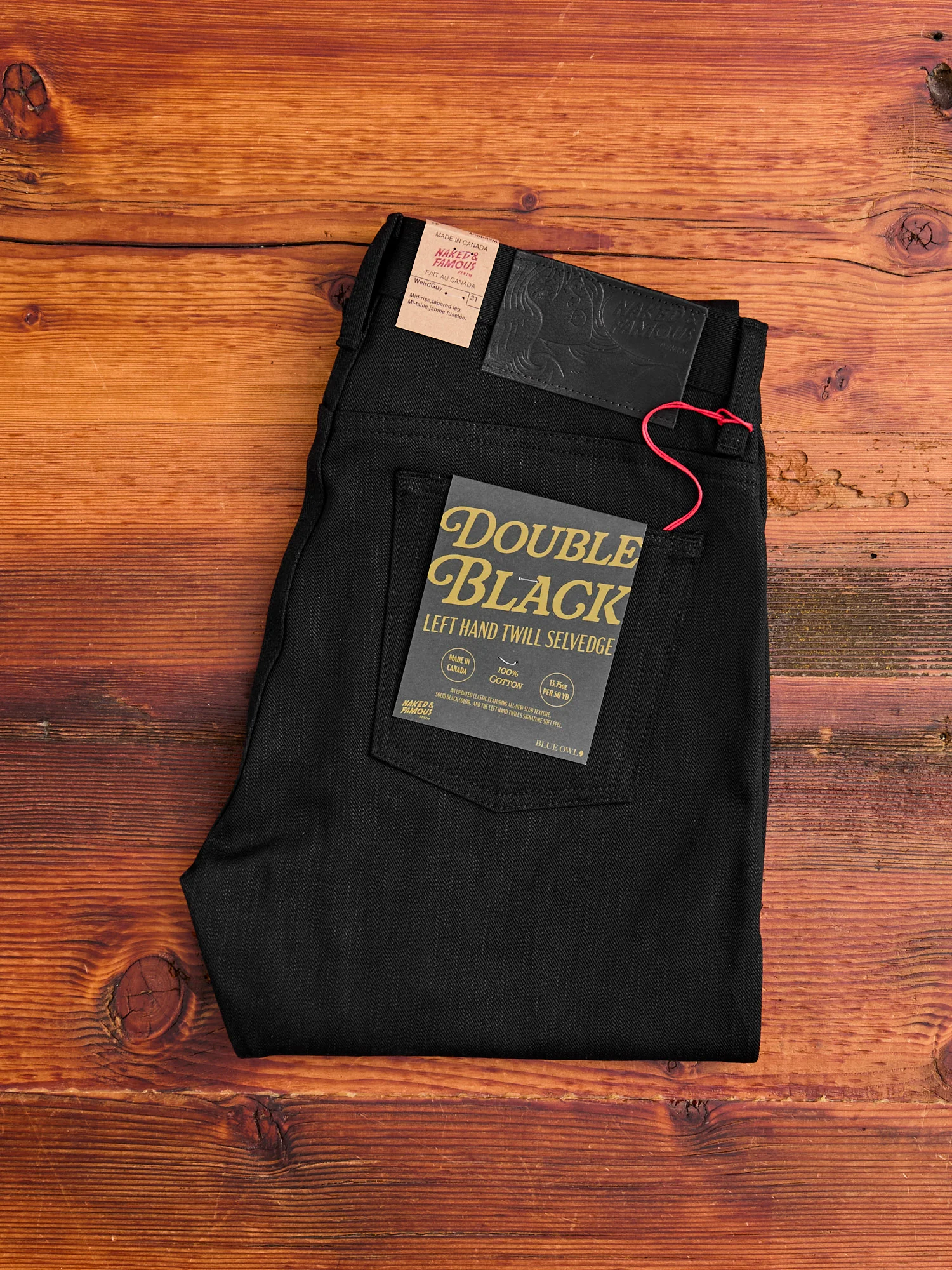"Anniversary Left Hand Twill - Double Black Edition" 13.75oz Selvedge Denim - Weird Guy Fit - Image 2