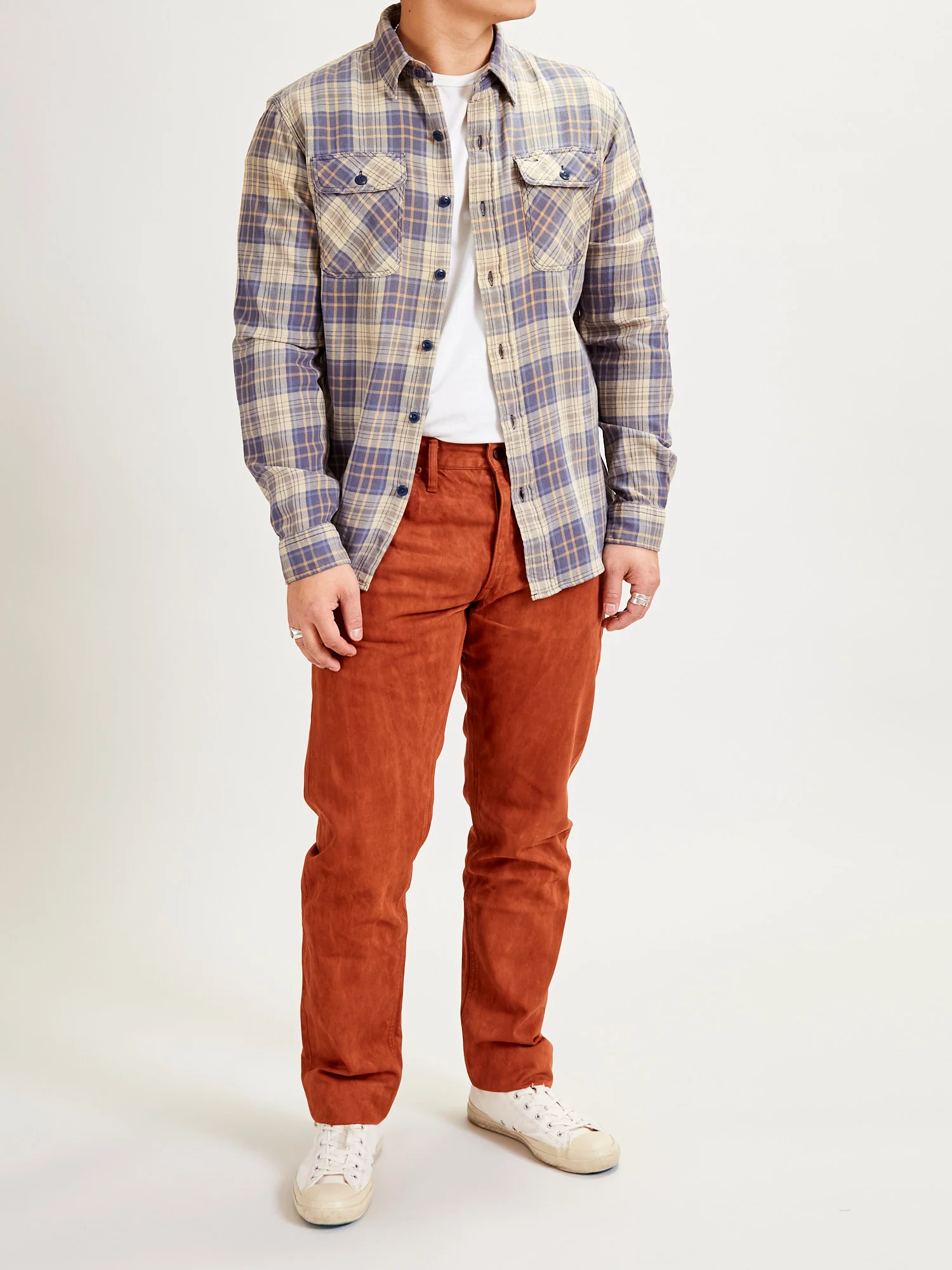 1852S "Brown" Amami Mud Dyed Easterner Jeans - Relaxed Tapered Fit - Image 14