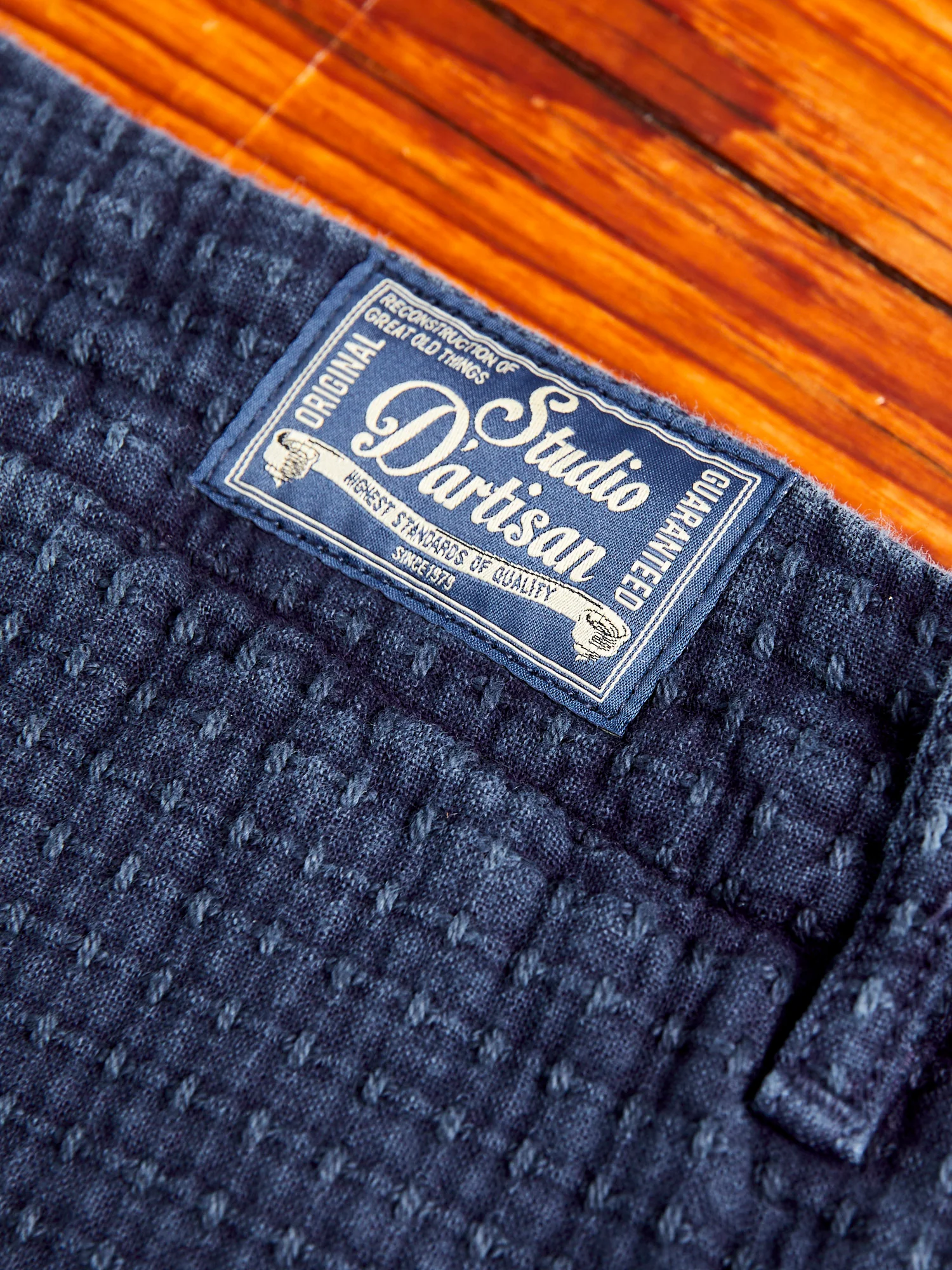 1870 Stitched Sashiko Trousers in Indigo - Image 10