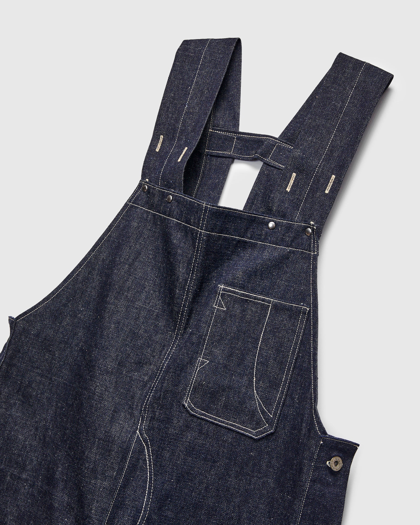 1930s Denim Overall Dungarees in Indigo Blue - Image 3
