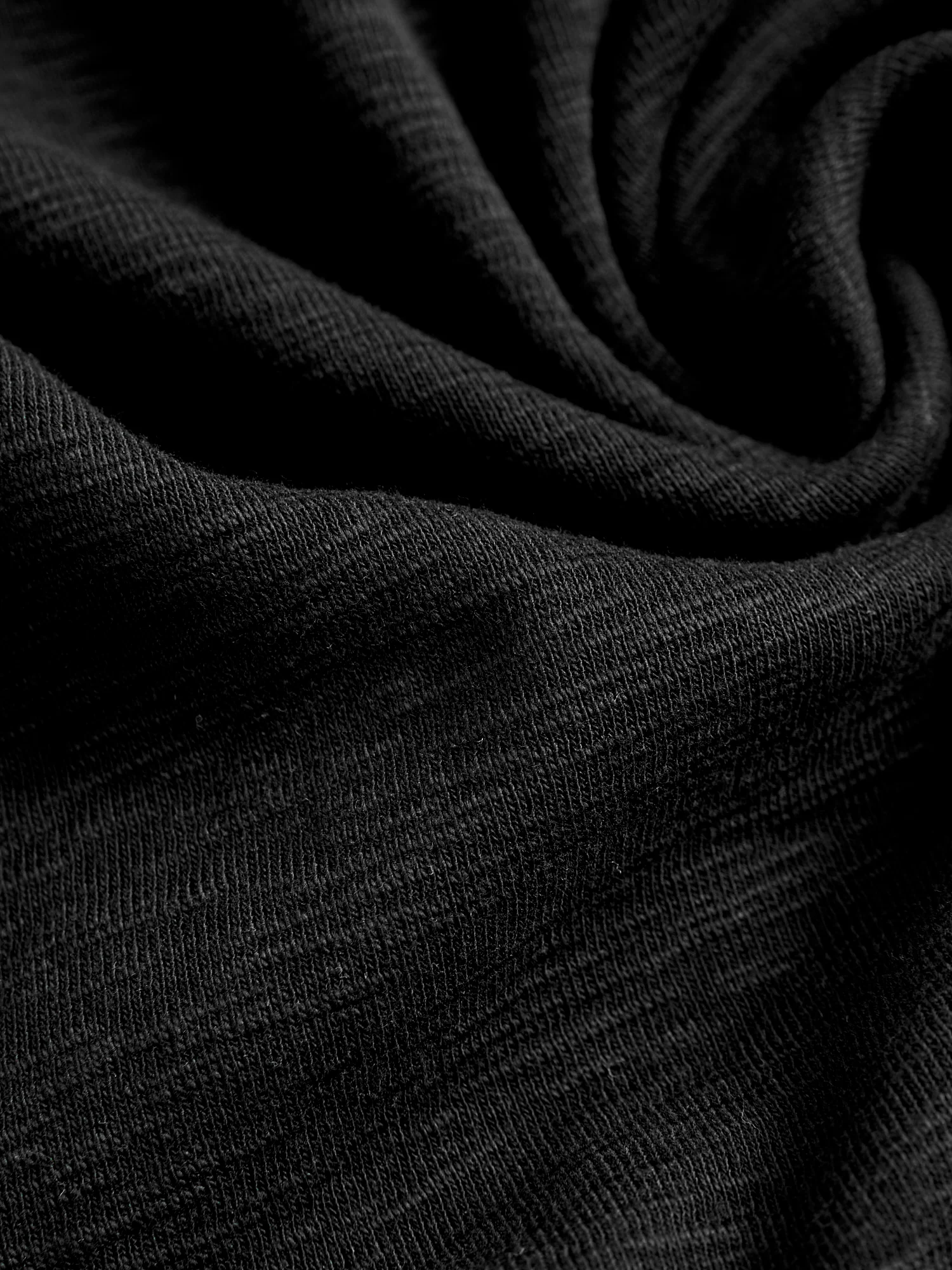 1x1 Slub T-Shirt in Black - Image 6