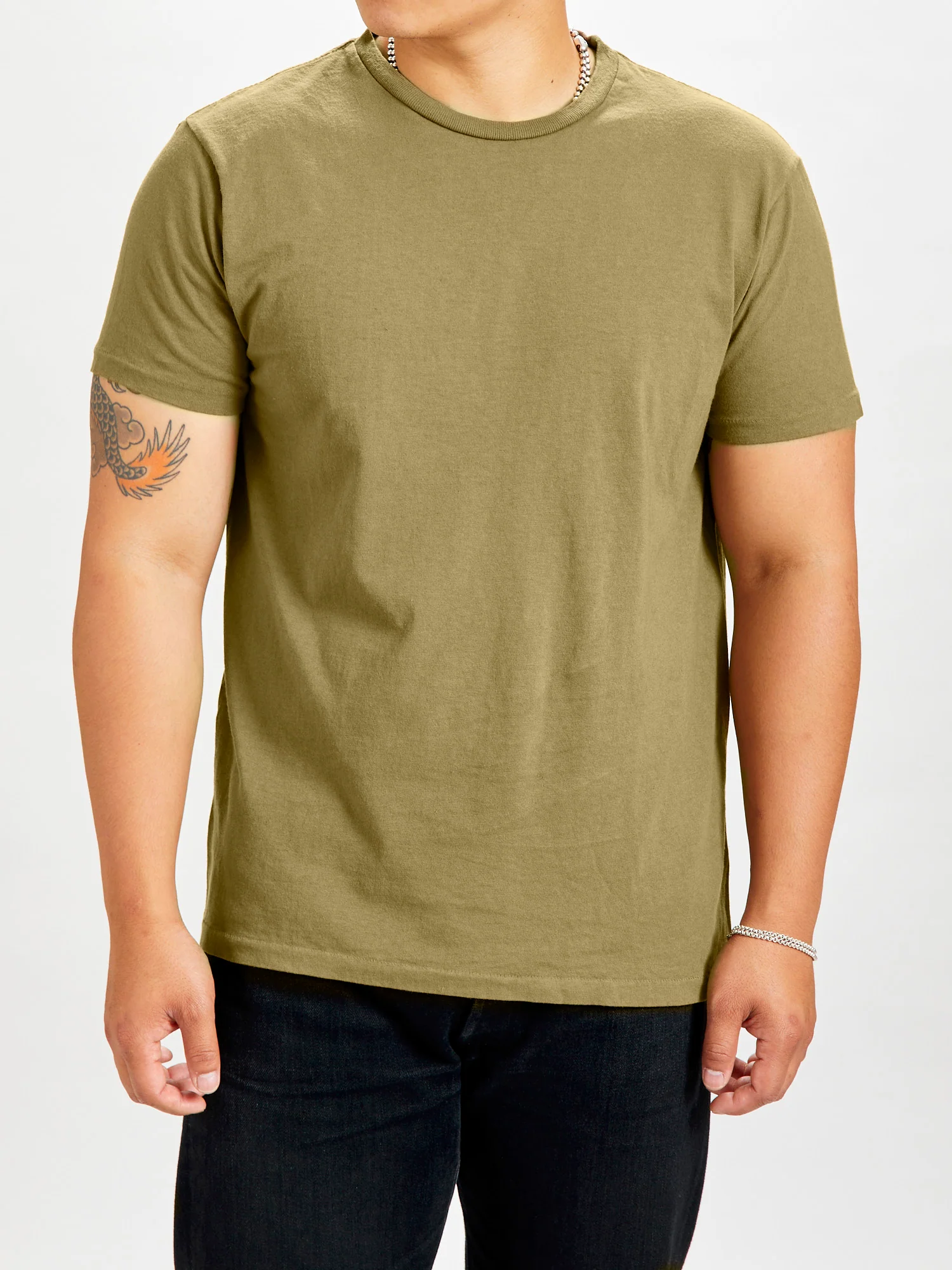 2-Pack Short Sleeve Crew Tee in Olive Drab - Image 2