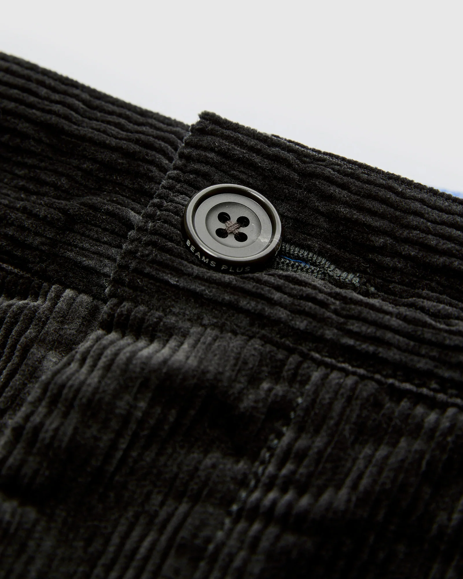 2-Pleat Corduroy Trousers in Charcoal - Image 5
