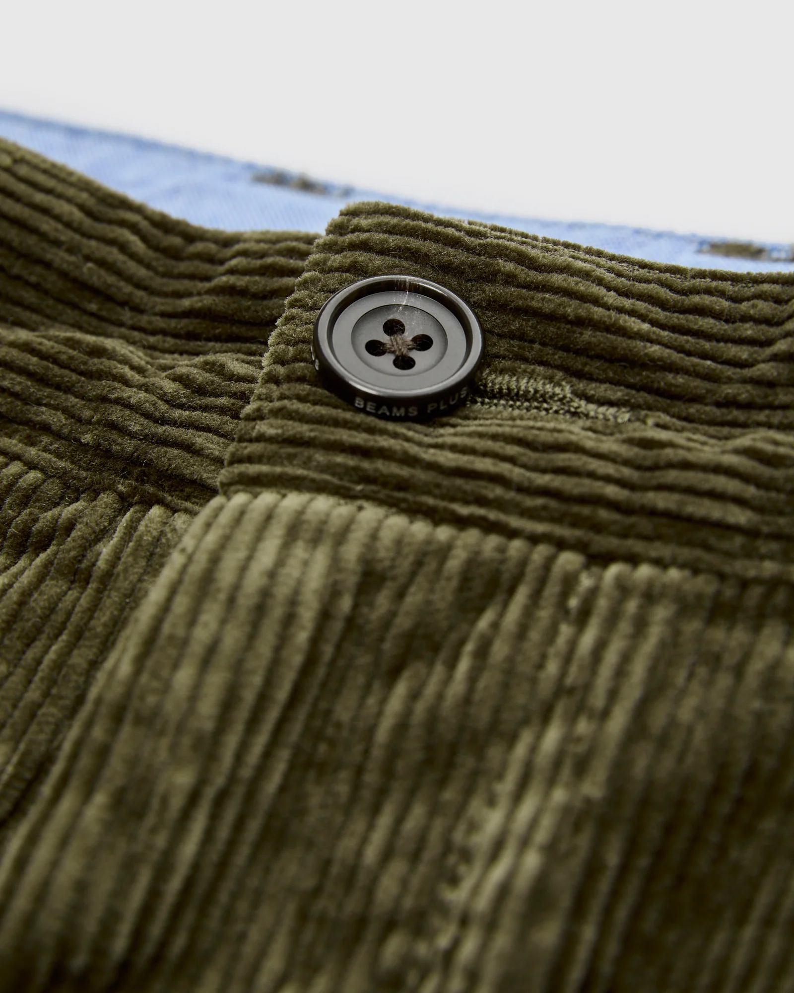 2-Pleat Corduroy Trousers in Dark Green - Image 5