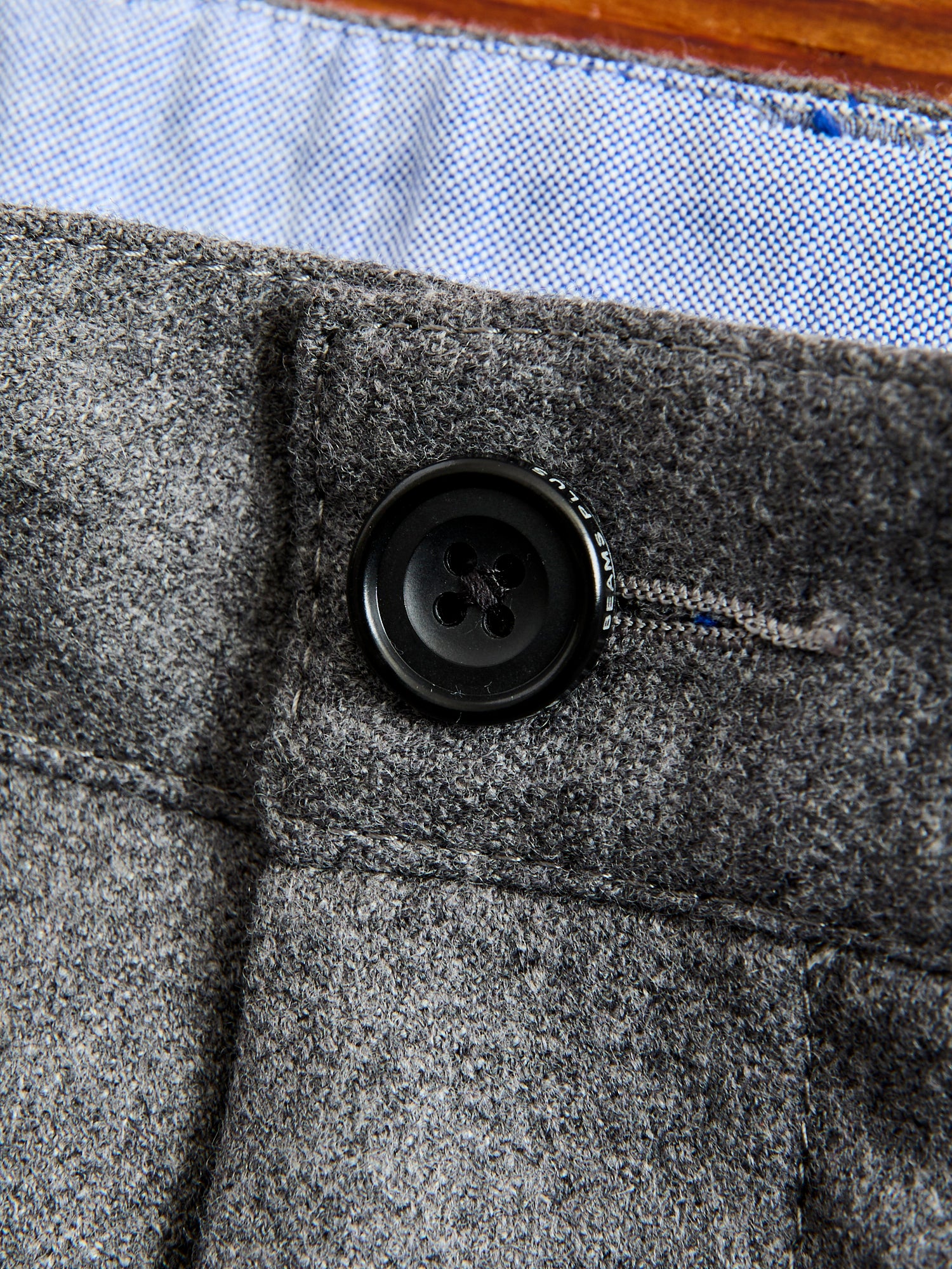 2-Pleat Flannel Trousers in Grey - Image 6