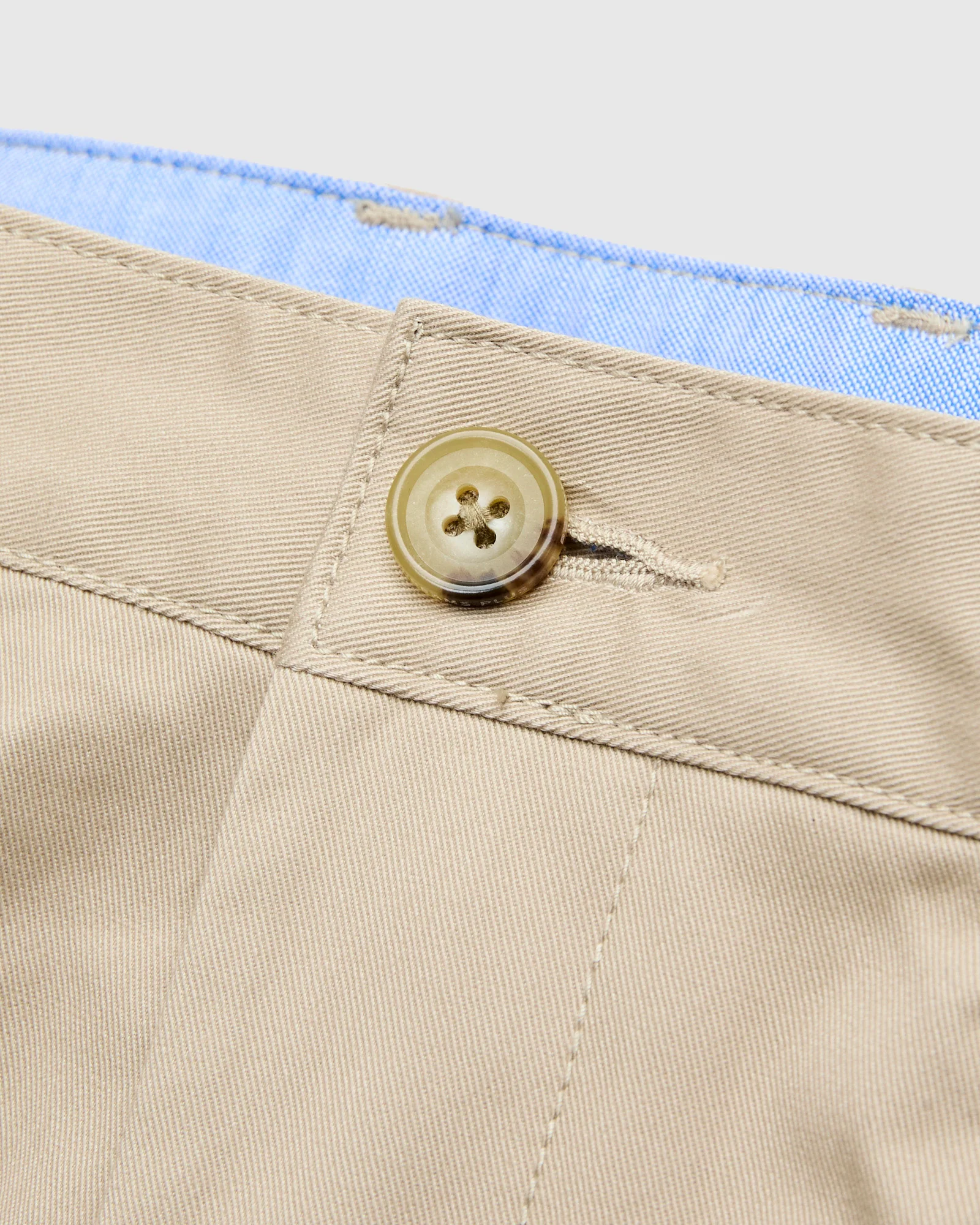 2-Pleat Twill Trousers in Khaki - Image 5
