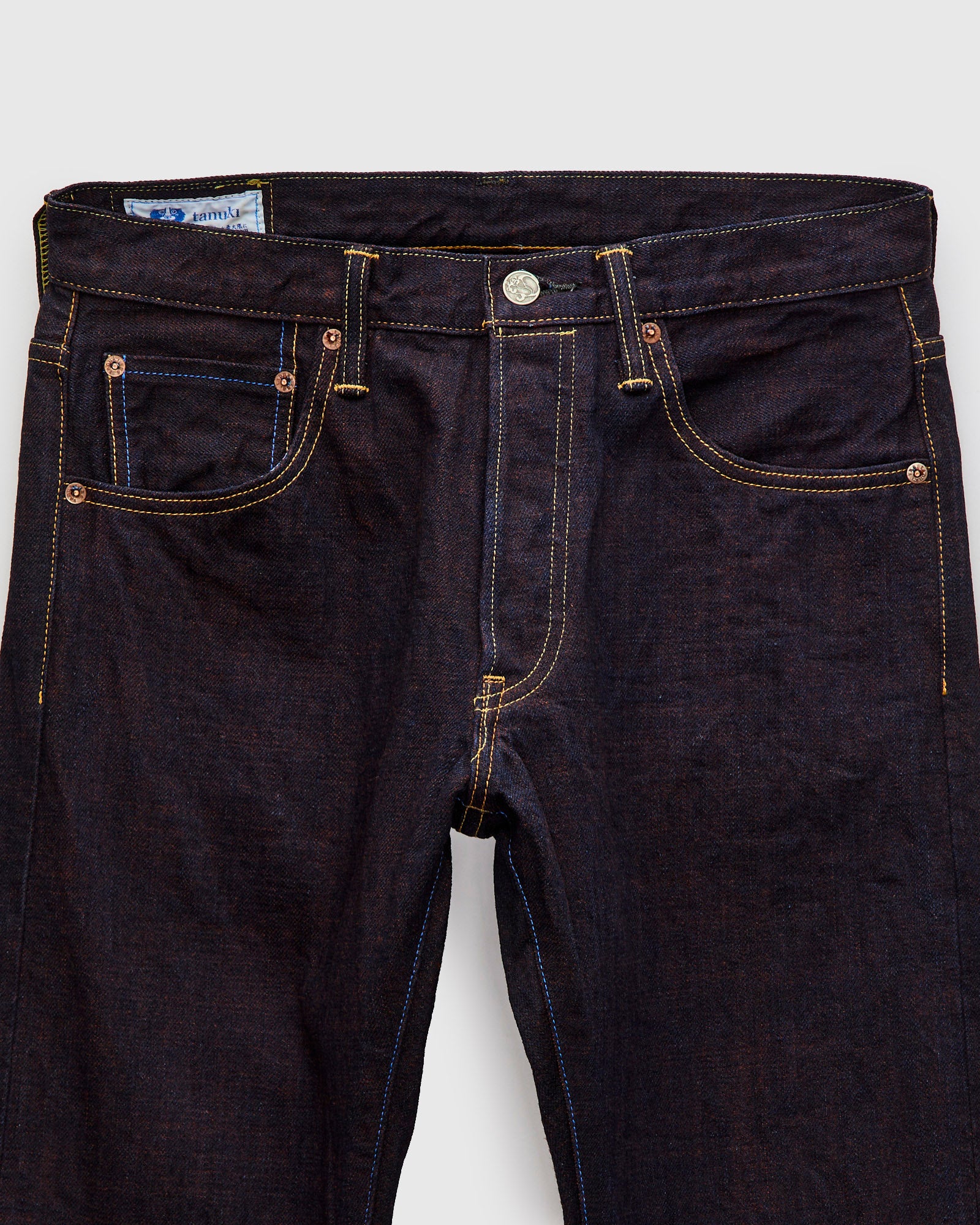 202KH "Kakishibu" Persimmon Weft 14.5oz Selvedge Denim - High Tapered Fit - Image 5