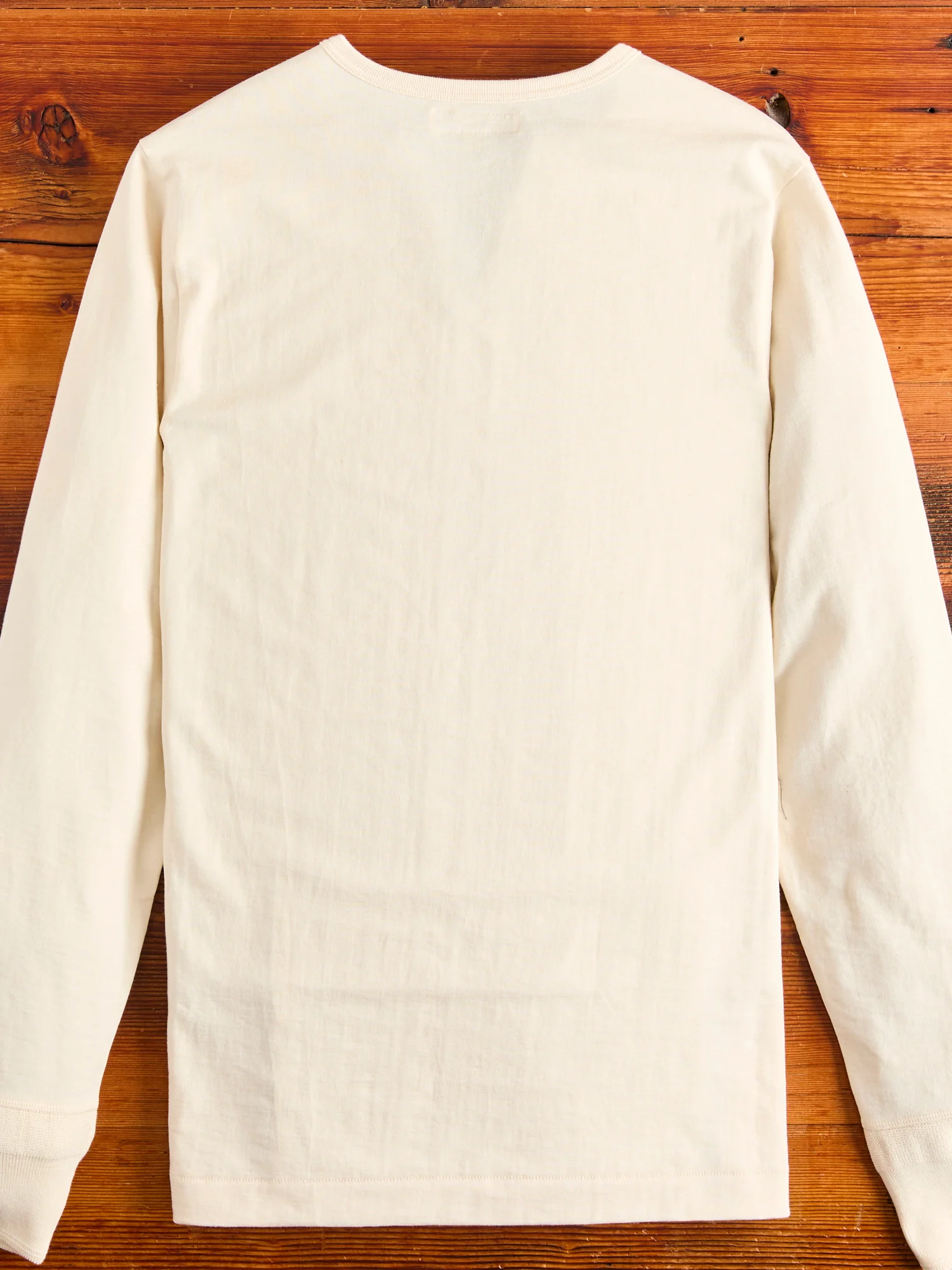 206 "Good Originals" 7.2oz Loopwheel Henley in Natural - Image 3