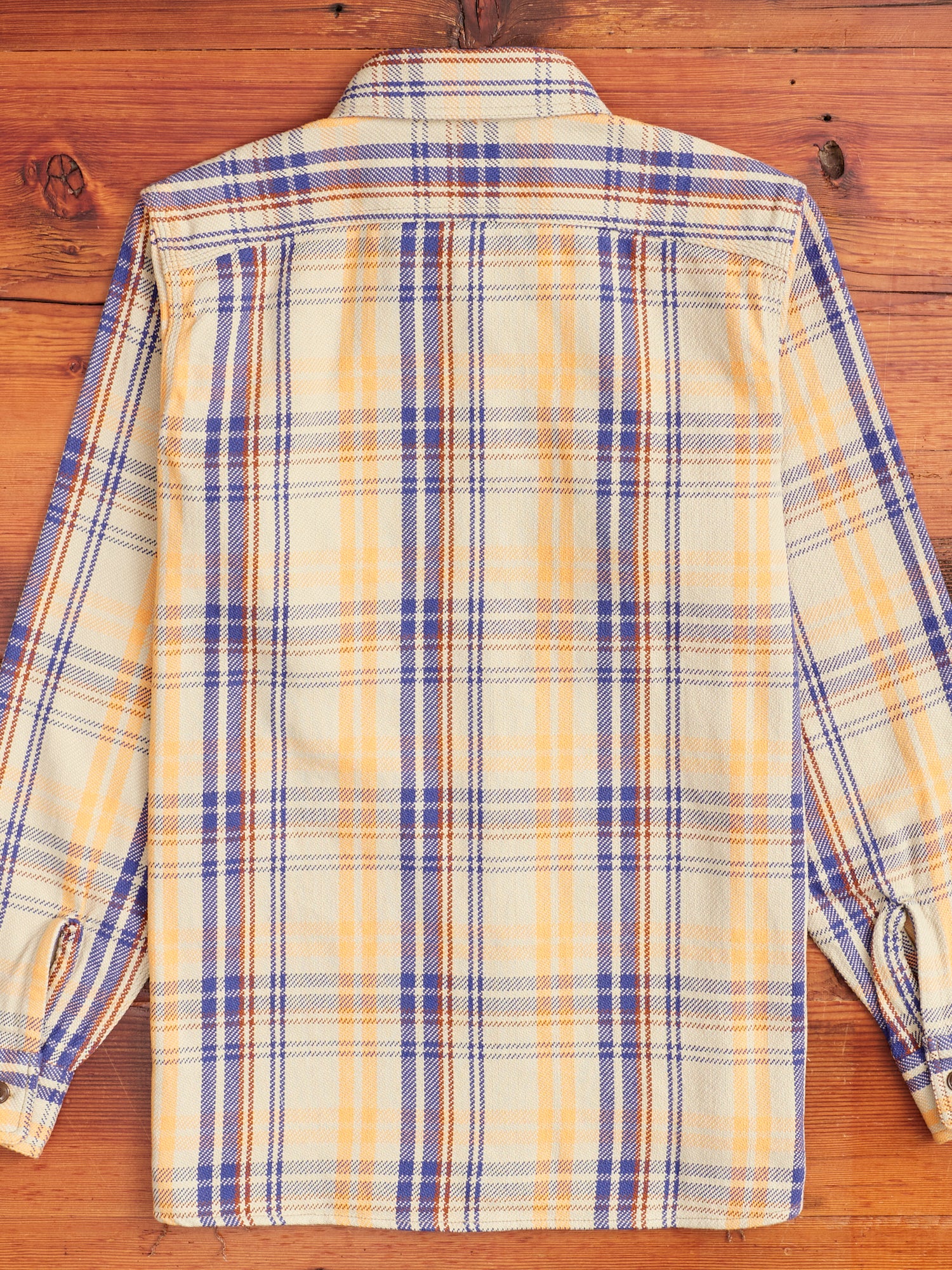 720WS Heavy Flannel Shirt in Beige - Image 10