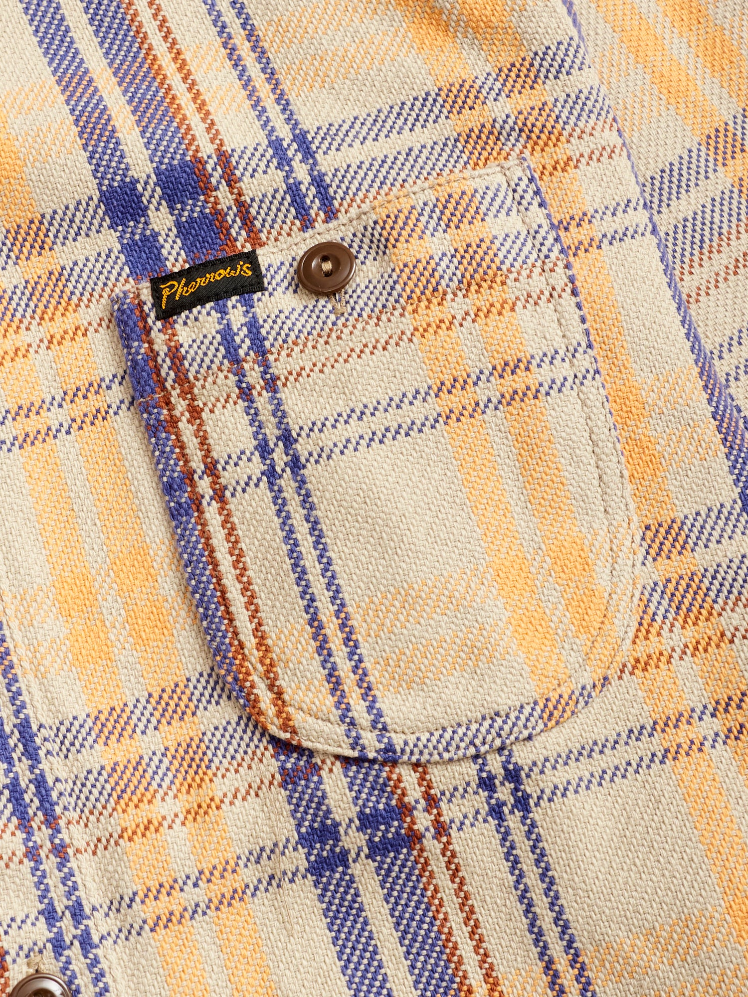 720WS Heavy Flannel Shirt in Beige - Image 4