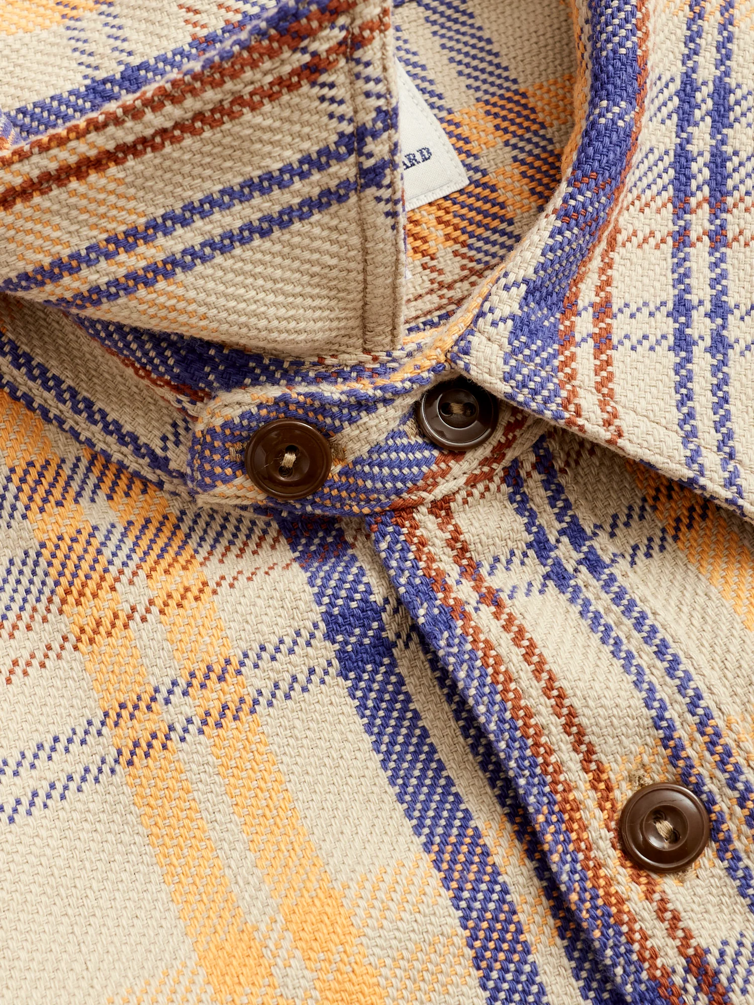 720WS Heavy Flannel Shirt in Beige - Image 8