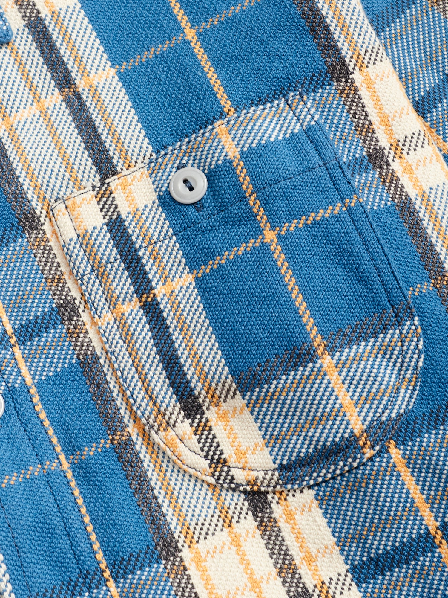720WS Heavy Flannel Shirt in Navy - Image 5