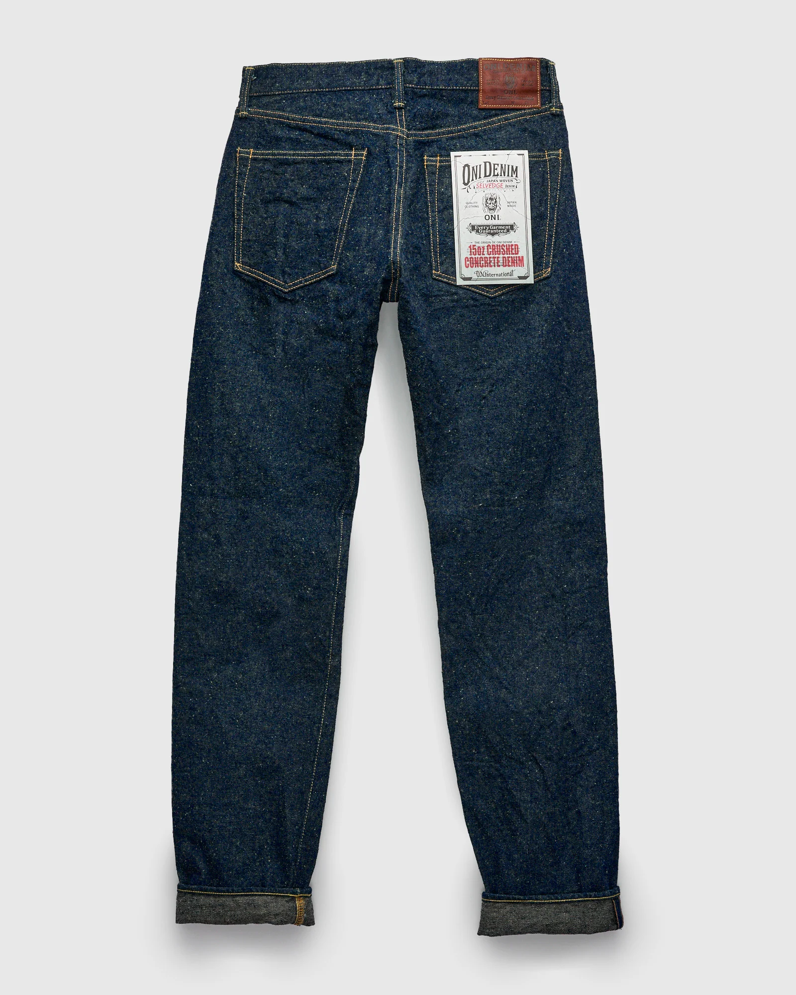 246CCD-GOLV "Crushed Concrete" 15oz Selvedge Denim - Clean Straight Fit - Image 3