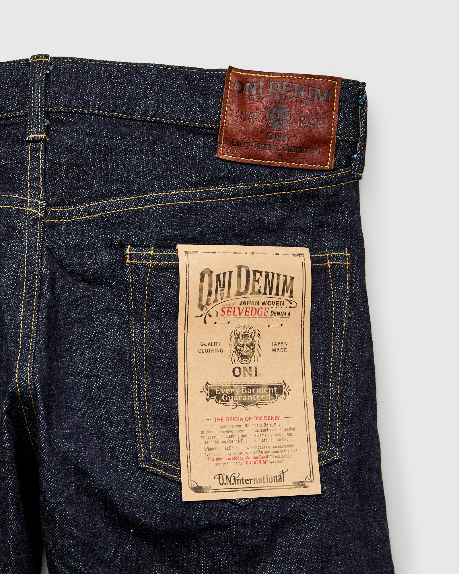 ONI-622 "Low Tension" 15oz Selvedge Denim - Relaxed Tapered Fit - Image 4