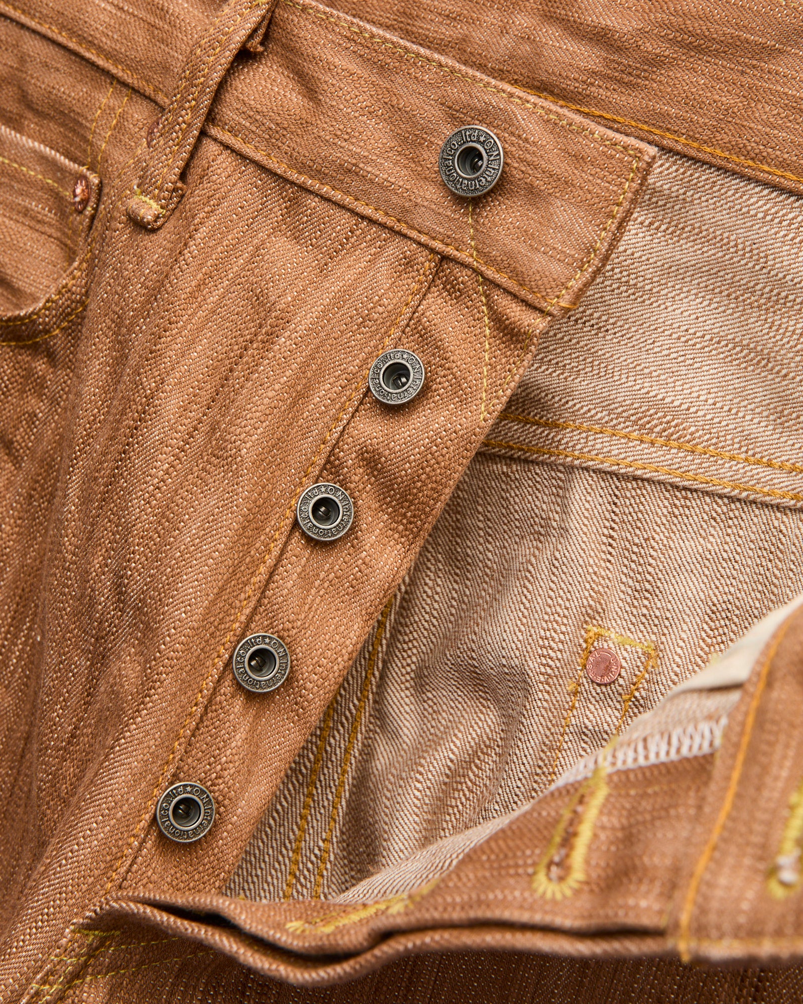 275-AWA "Awa-Kakishibu x Kinari" 20oz Selvedge Denim - Regular Straight Fit - Image 7