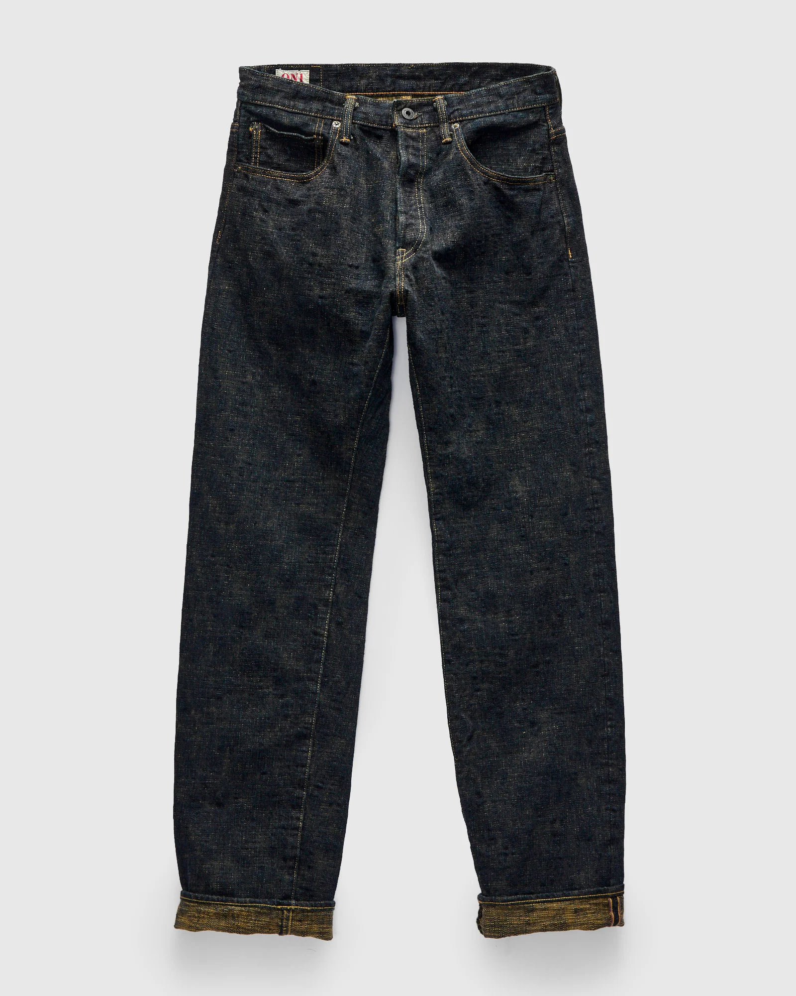 277-Bumpy "Oudo Ochre Overdye" 17oz Selvedge Denim - Just-Right Straight Fit - Image 3