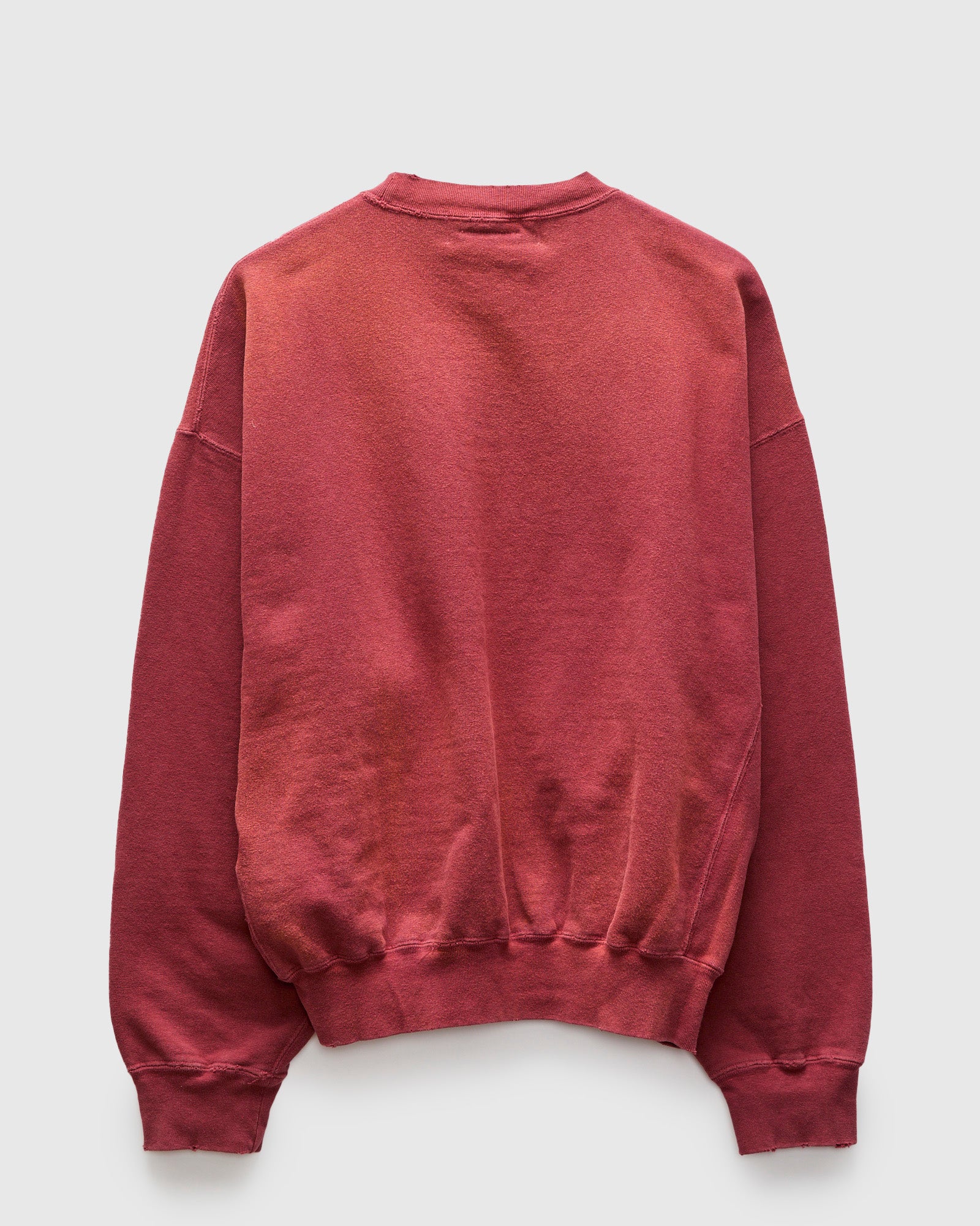 "3-Fly" Special Finish Fleece Crewneck in Bordeaux - Image 2