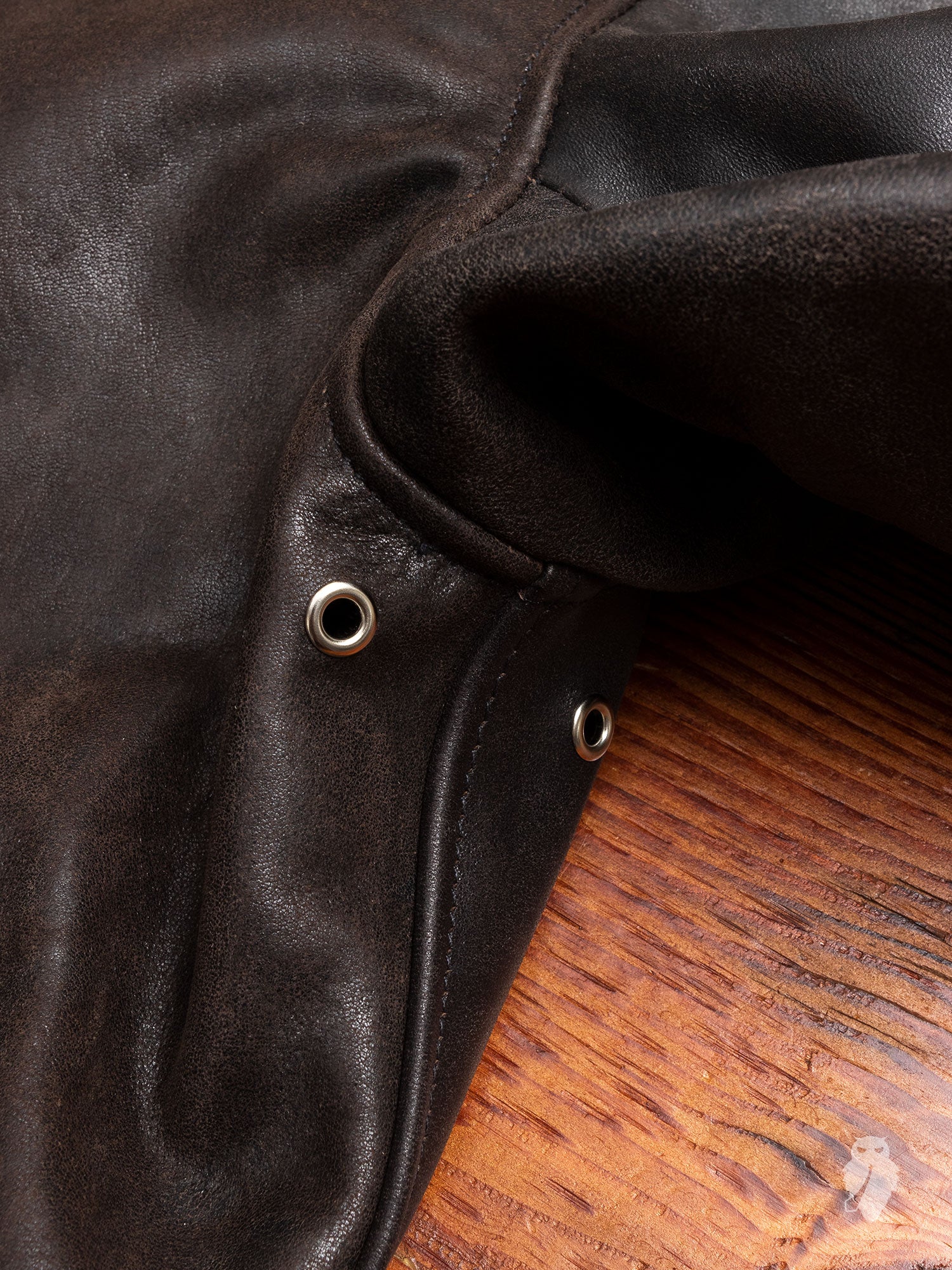 "3sixteen x Schott NYC" A2 Leather Flight Jacket in Black - Image 7