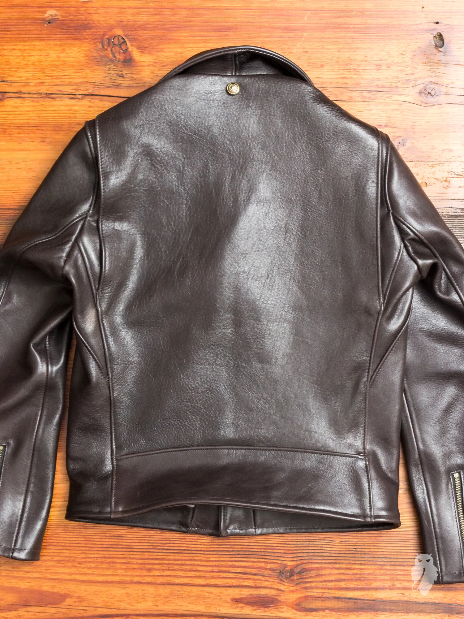 "3sixteen x Schott NYC" Arabica Perfecto Leather Jacket in Brown - Image 10