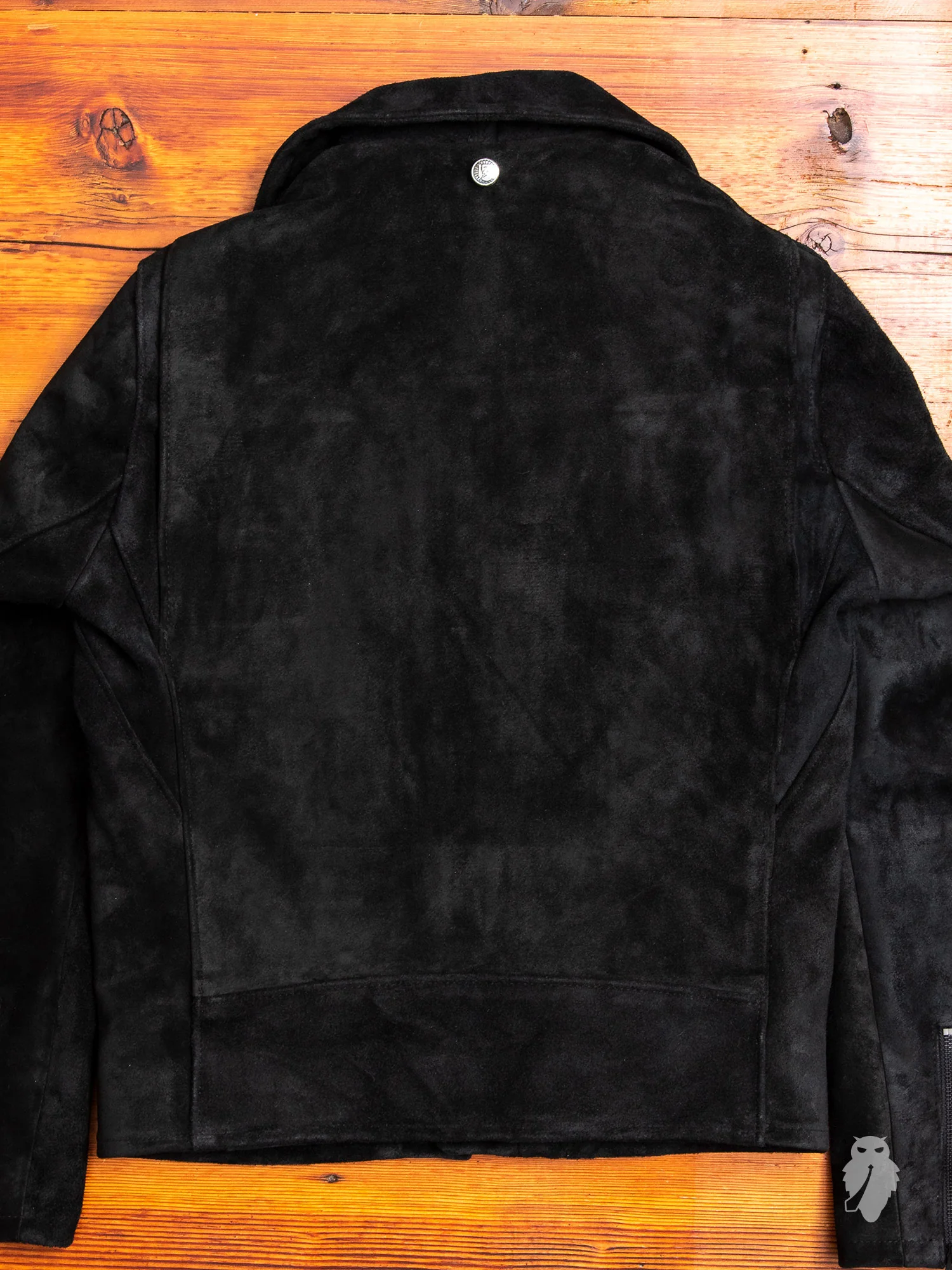 "3sixteen x Schott NYC" Perfecto Leather Jacket in Black Rough-Out - Image 13