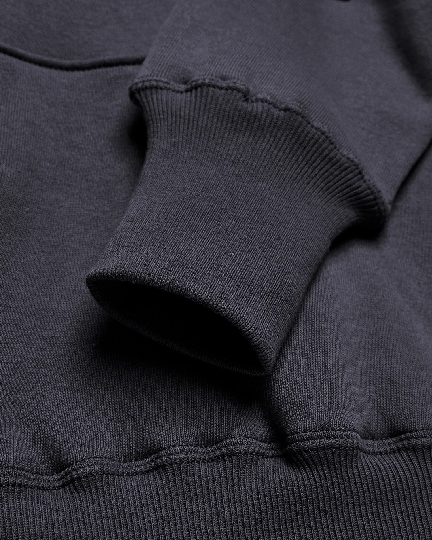 450 Loopwheel Hoodie in Ink Black - Image 6