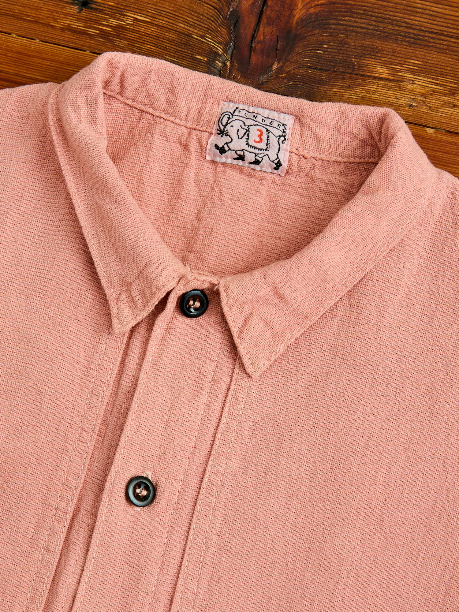 479 Short Sleeve Square Tail Yoke Shirt in Madder - Image 3