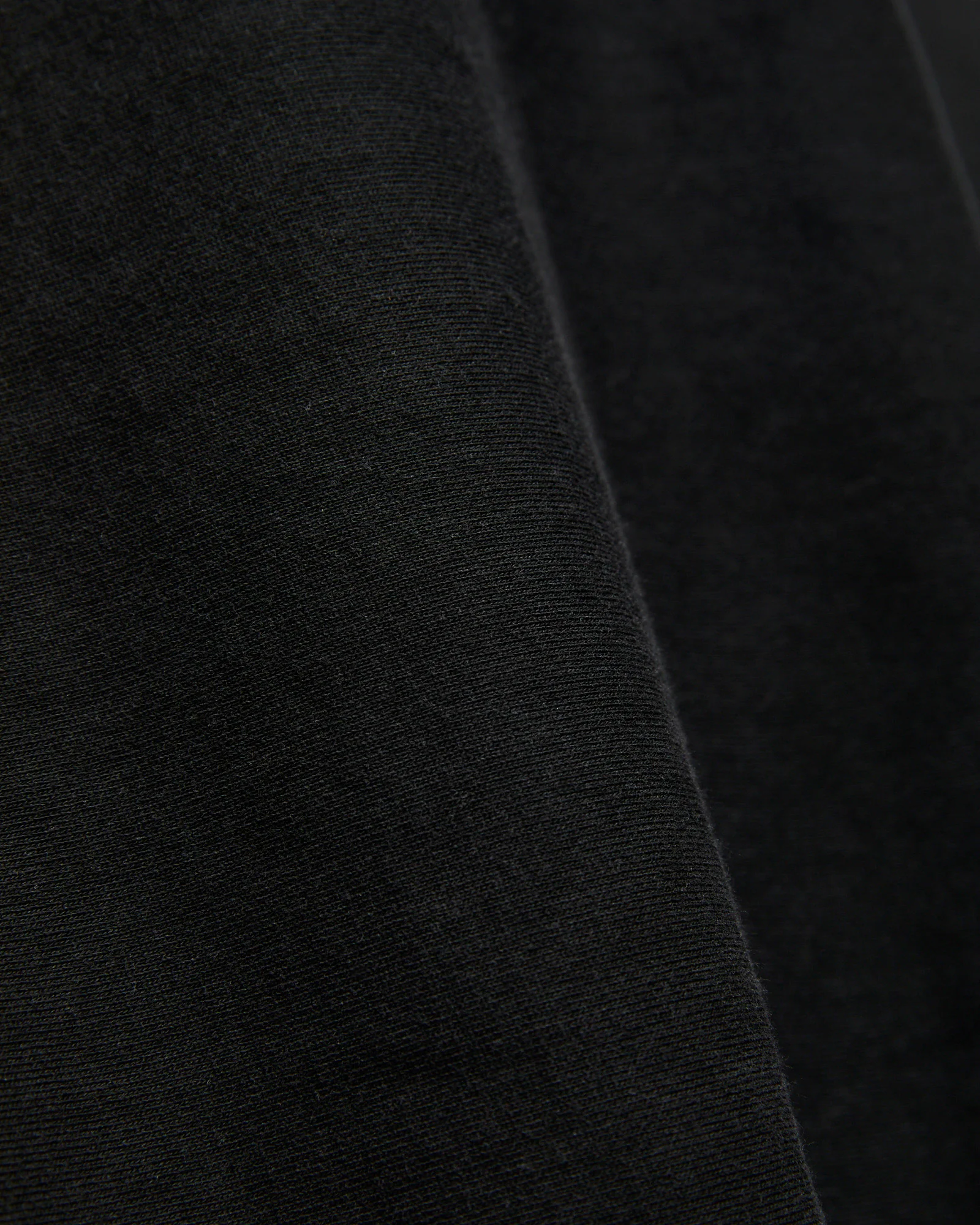 483 Reverse Weave Loopwheel Crewneck in Black - Image 2