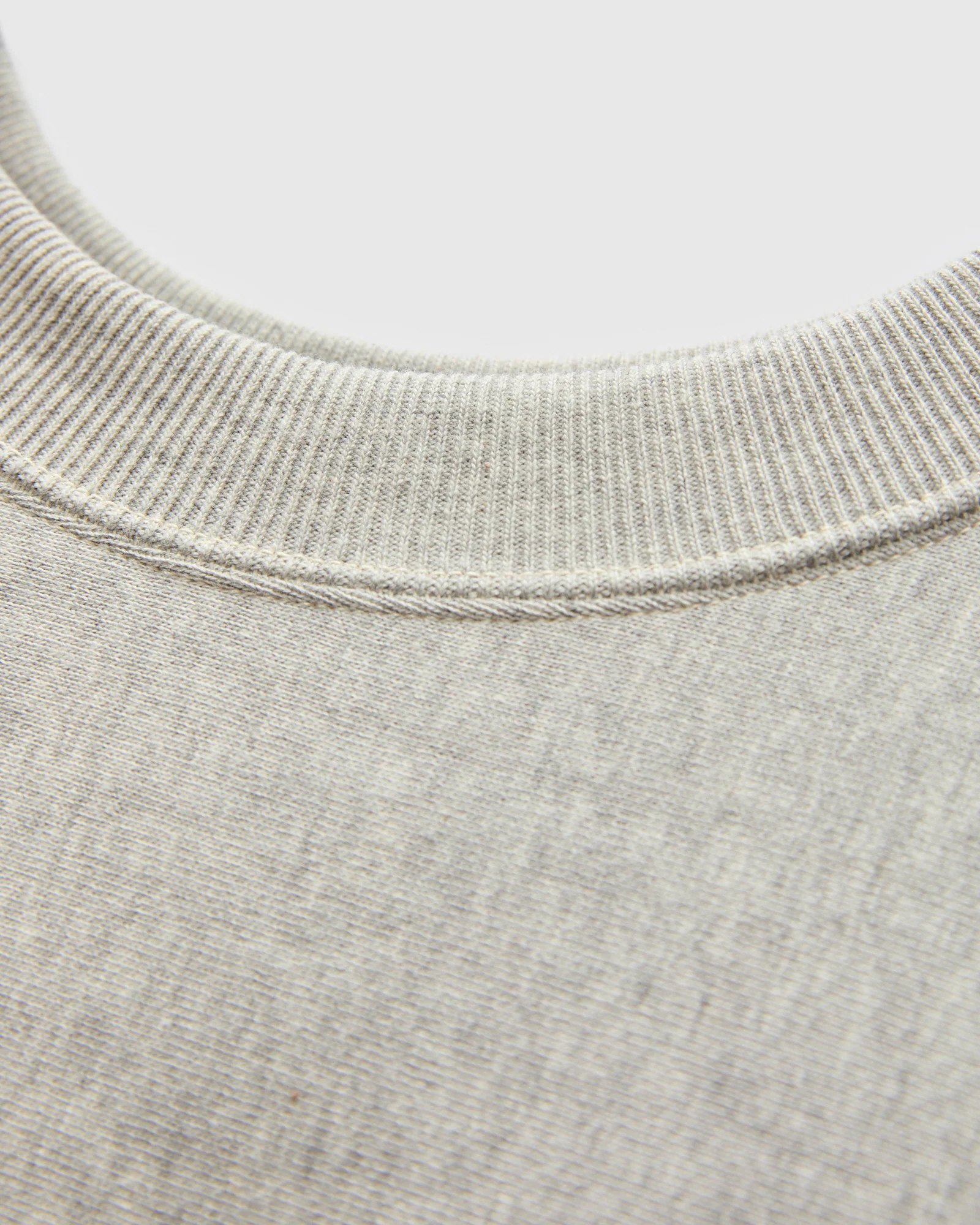 483 Reverse Weave Loopwheel Crewneck in Heather Grey - Image 5