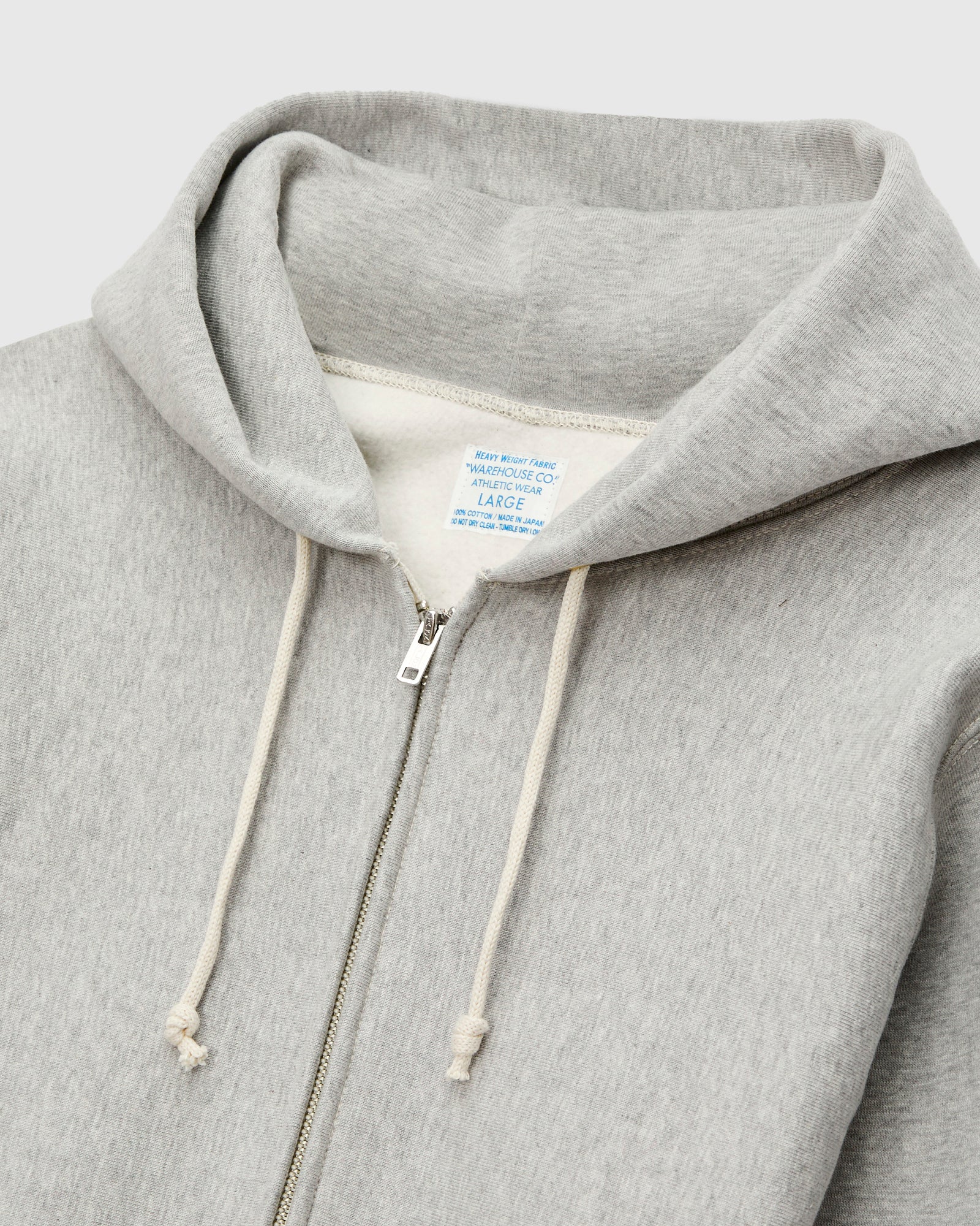 487 Reverse Weave Loopwheel Zip Hoodie in Heather Grey - Image 3