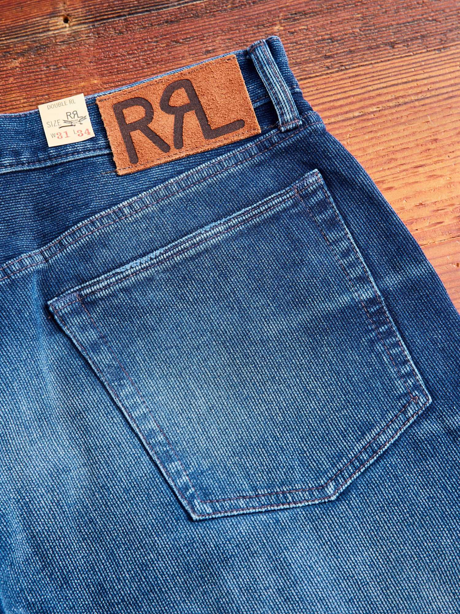 Indigo Bedford Cord Pants - High Slim Fit - Image 10