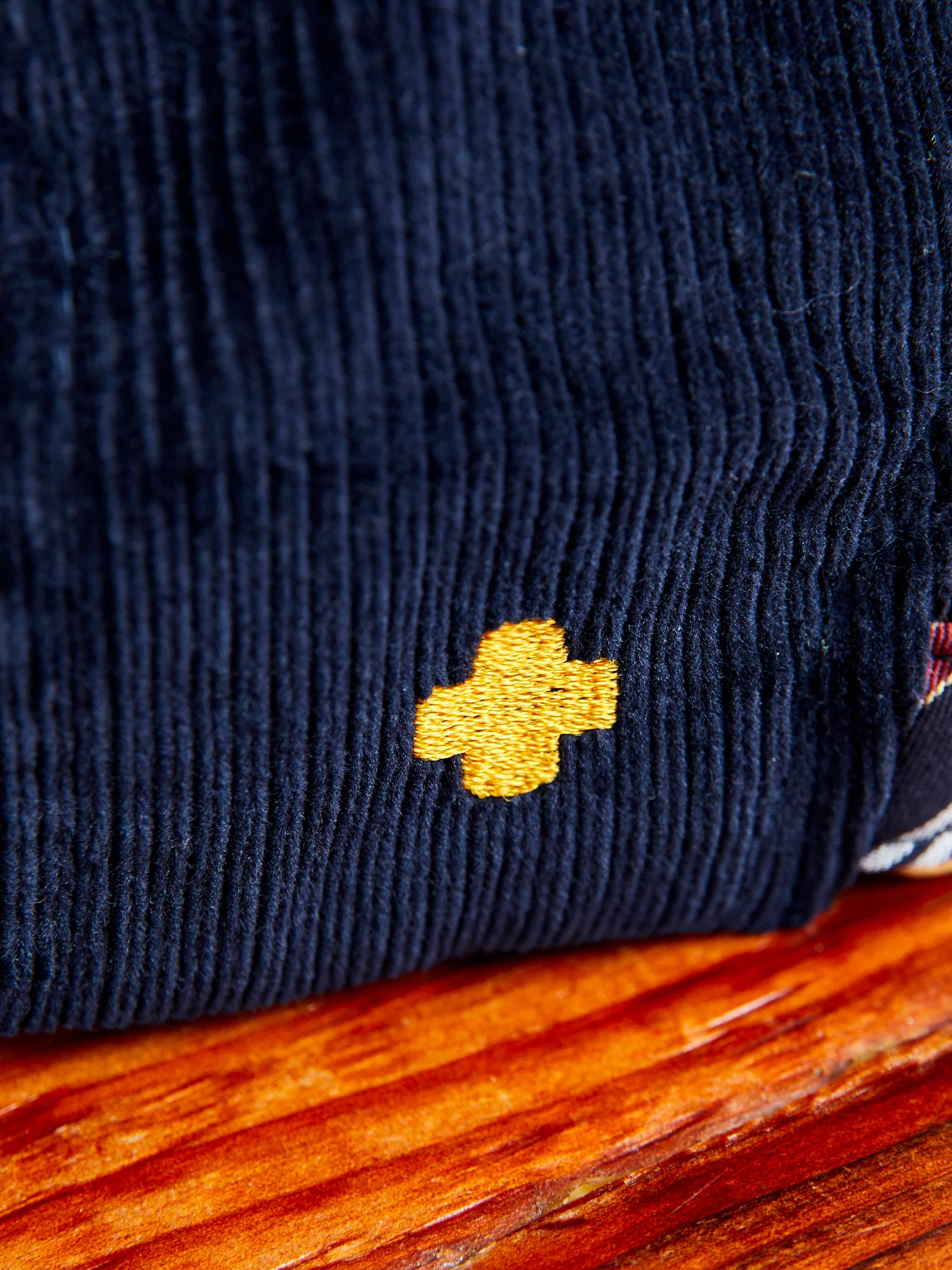 6-Panel Corduroy Cap in Navy - Image 5