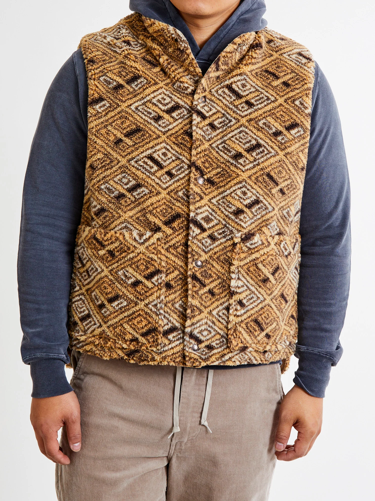 60/40 Cloth Reversible Vest in Beige - Image 2