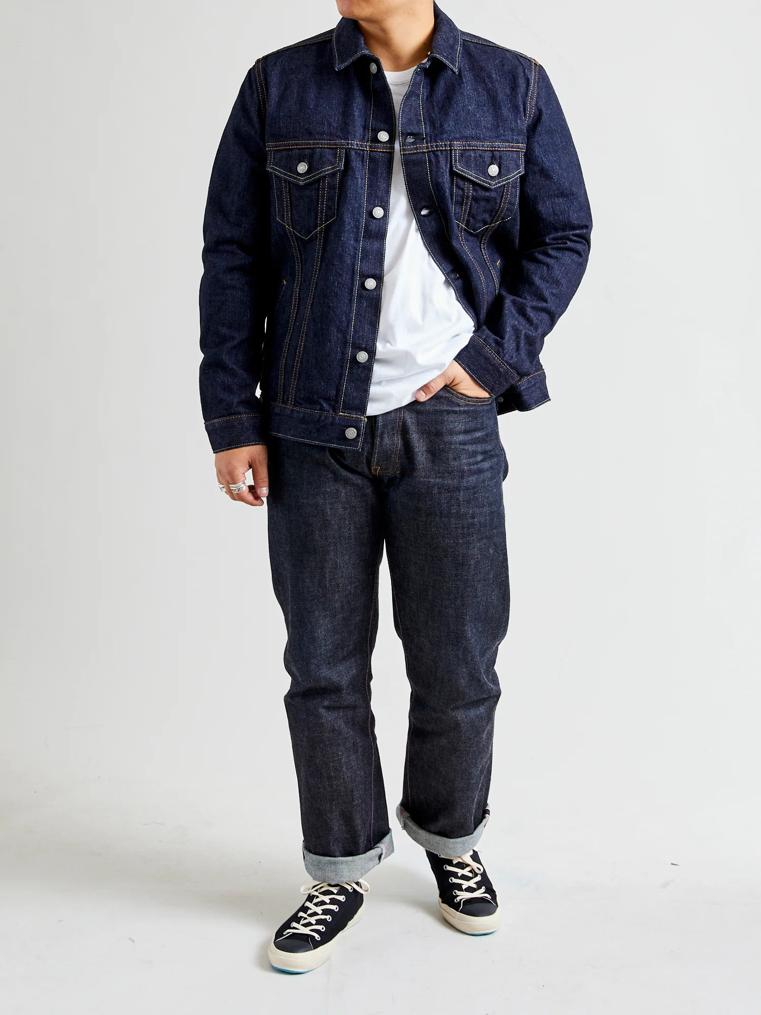 6114 14oz Type-3 Denim Jacket in Indigo - Image 16
