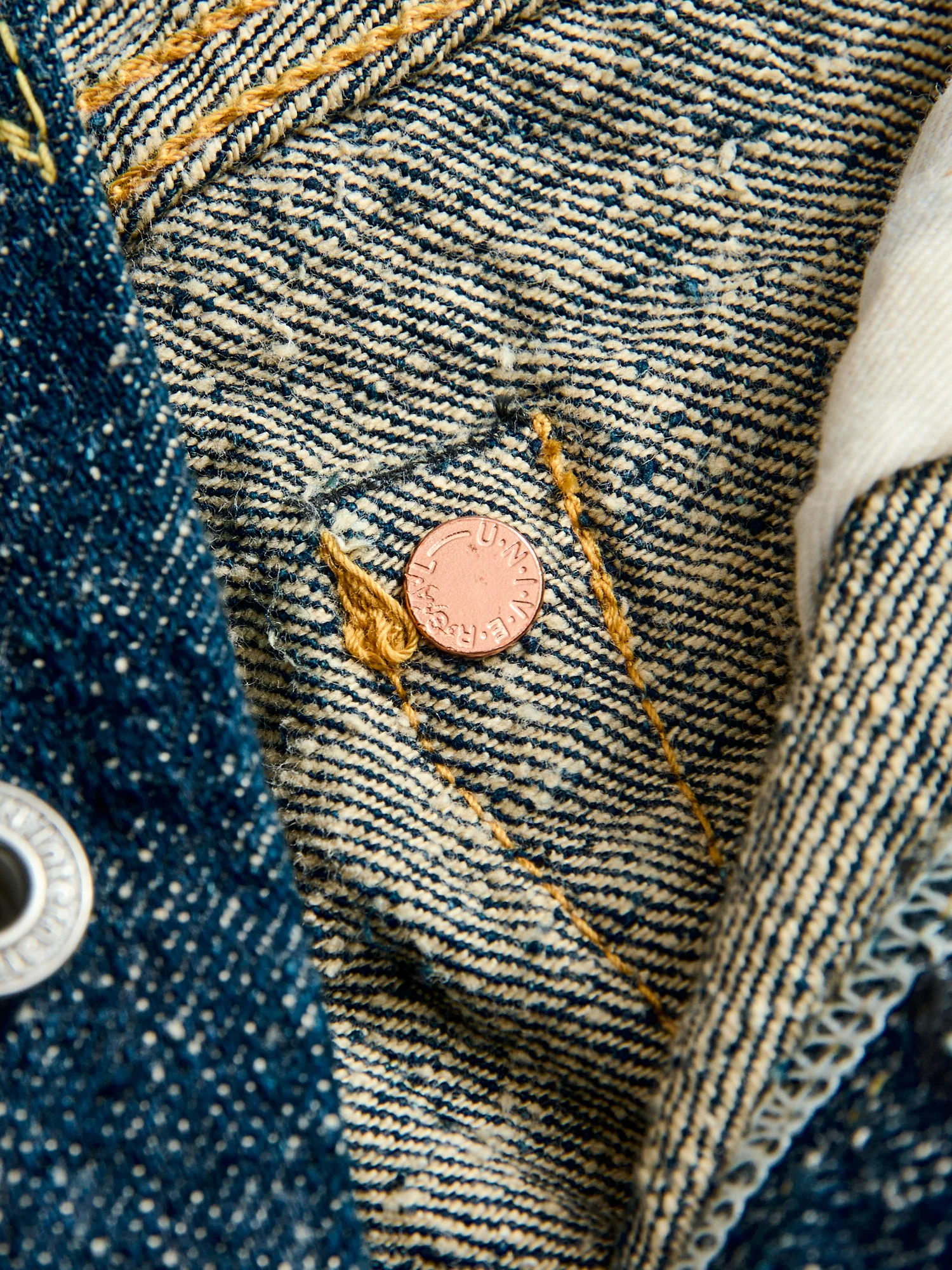 622-CCD "Crushed Concrete" 15oz Selvedge Denim - Relaxed Tapered Fit - Image 11