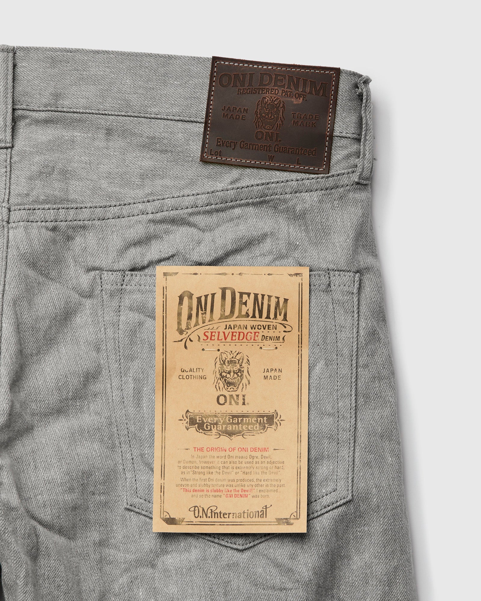 622-Moku "Heather Grey" 11oz Selvedge Denim - Relaxed Tapered Fit - Image 4