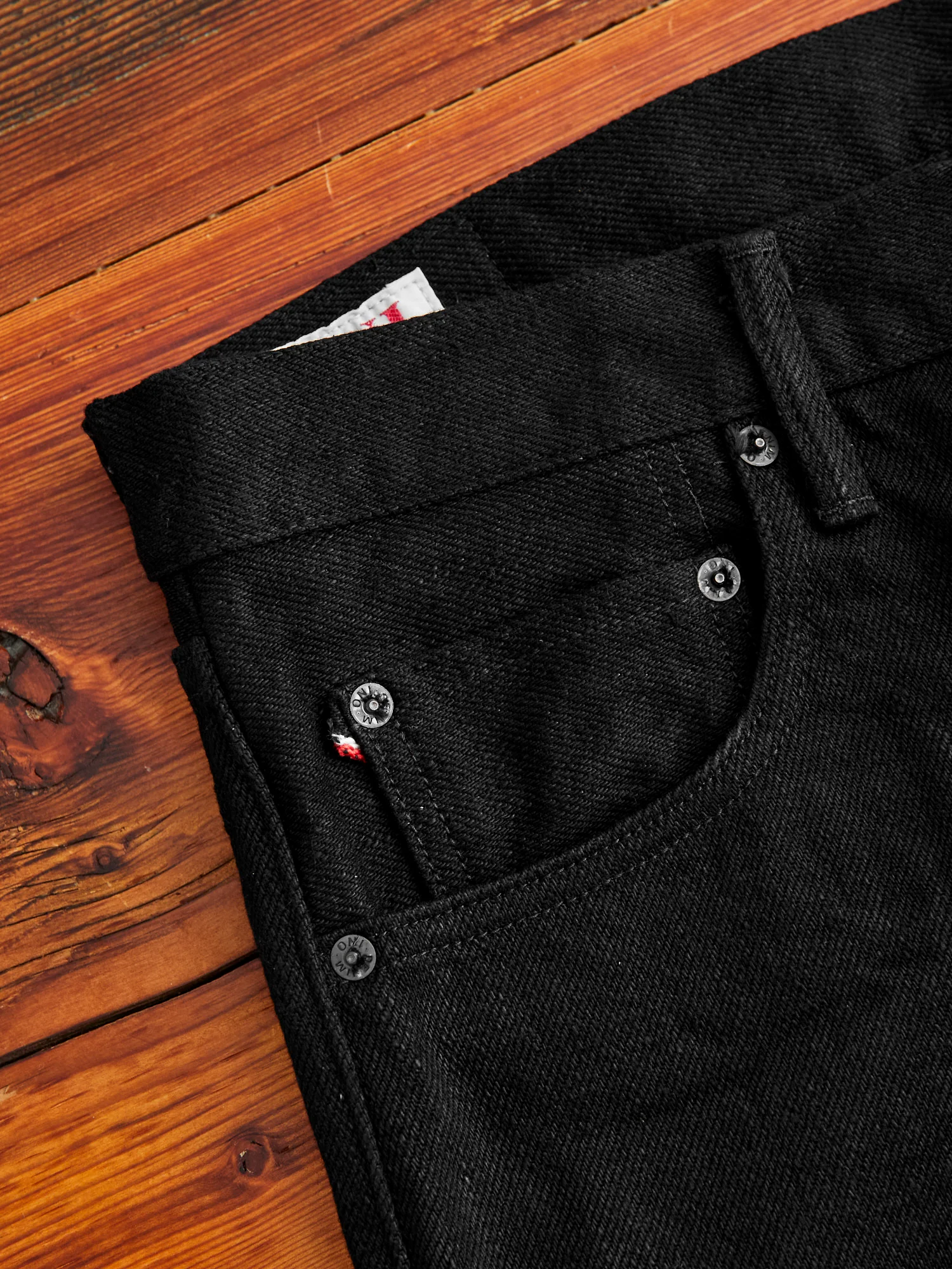 622ZR-BK "Secret Black" 20oz Selvedge Denim - Relaxed Tapered Fit - Image 8