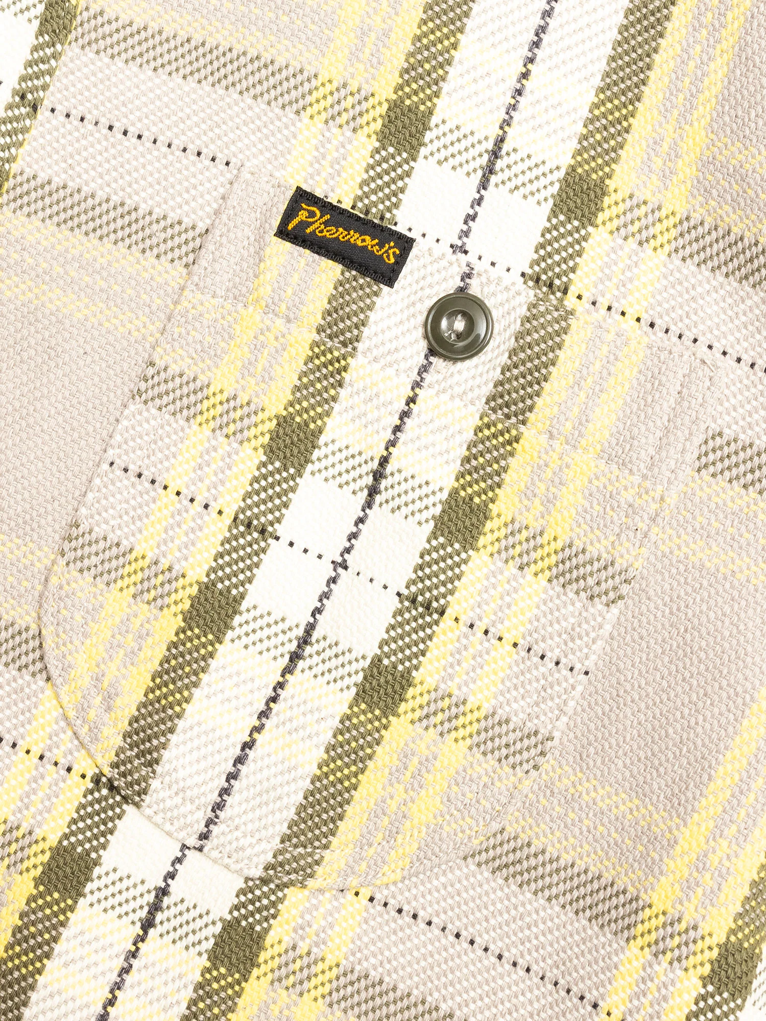 720WS Heavy Flannel Shirt in Beige - Image 3