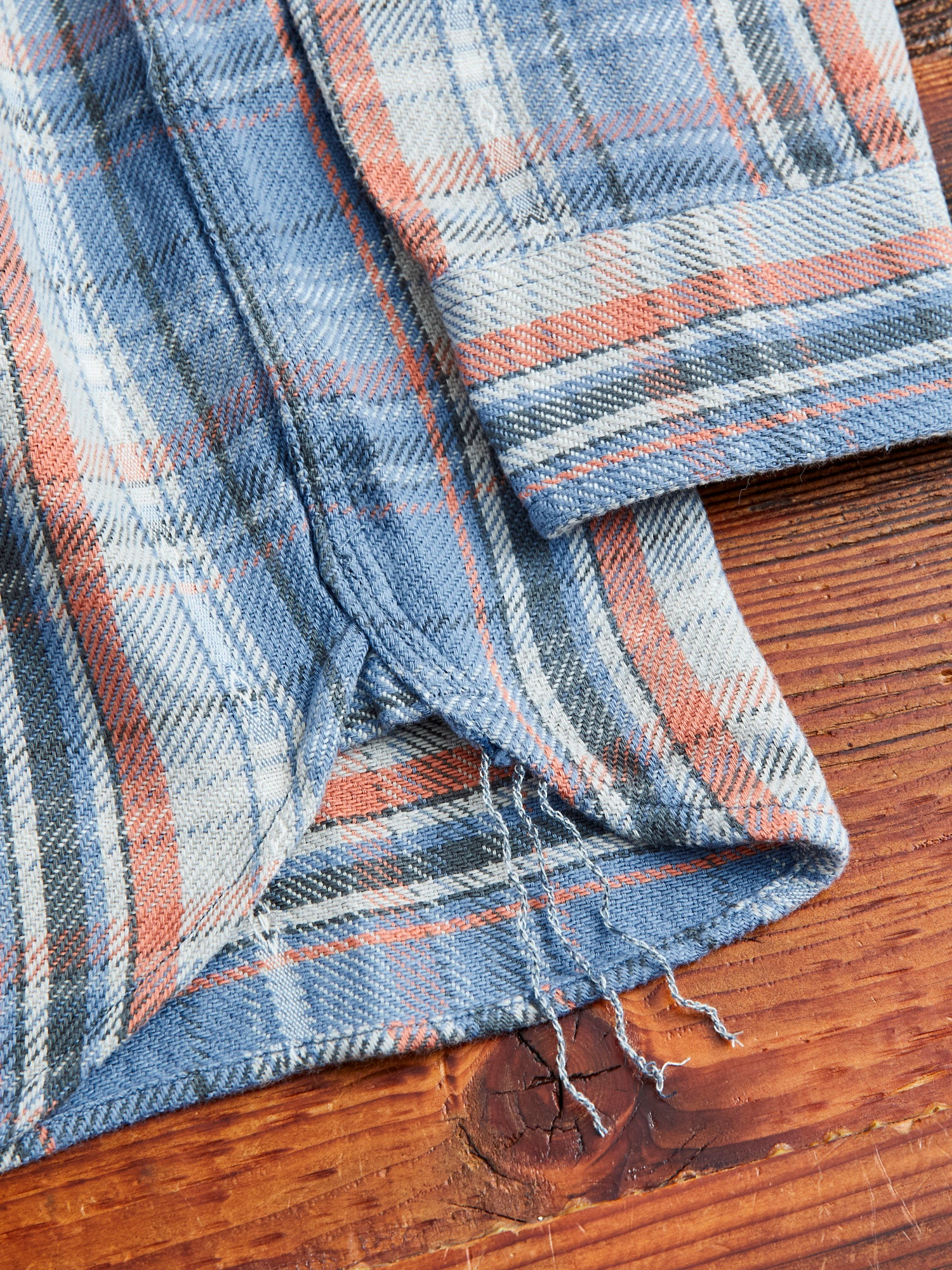 750WS Heavy Flannel Shirt in Blue - Image 11