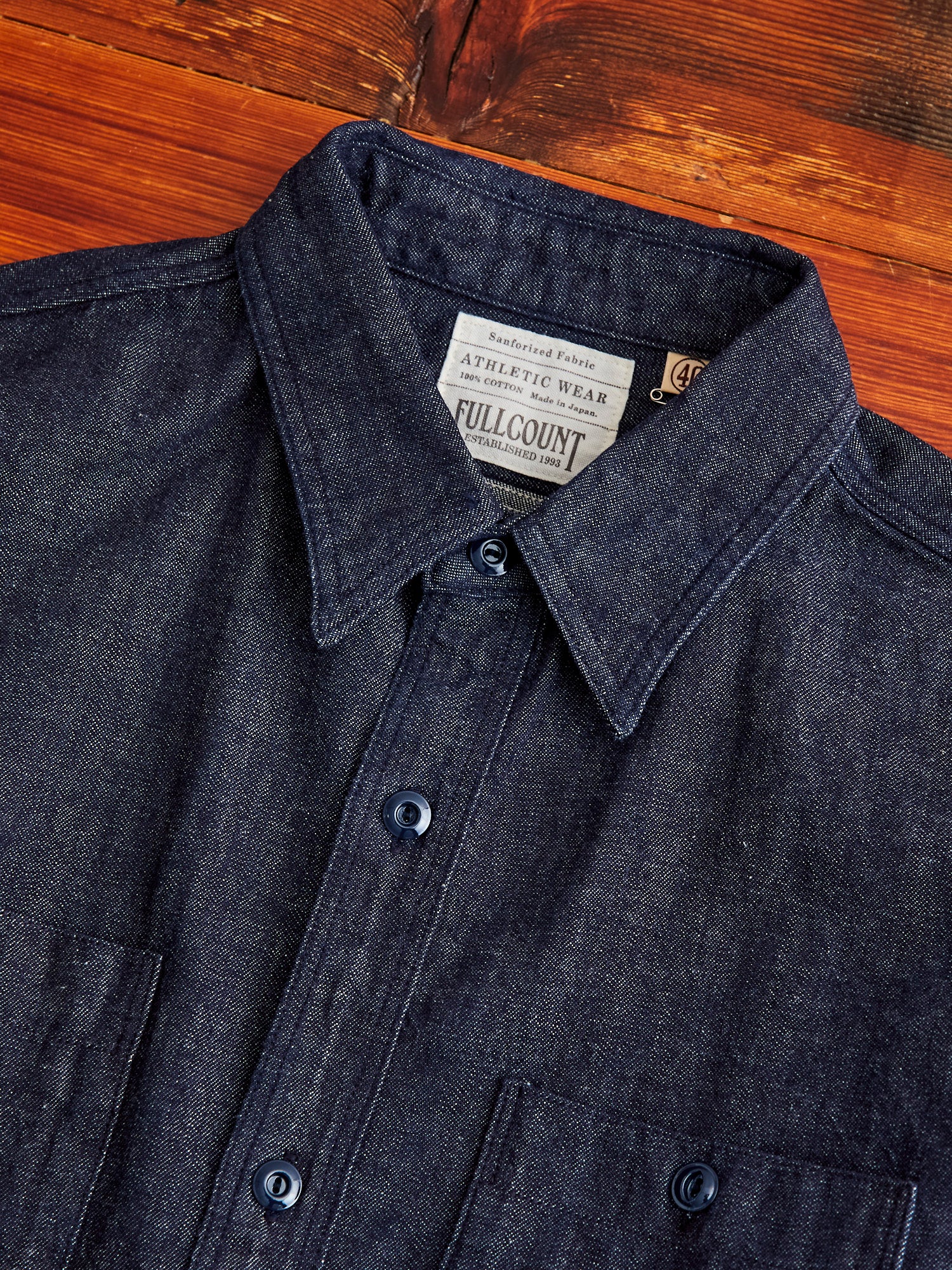 8oz Denim Work Shirt in Natural Indigo - Image 3