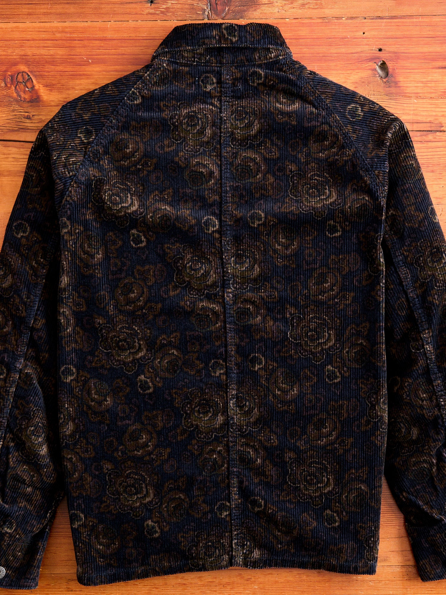 8W Printed Corduroy Engineer Jacket in Black - Image 4