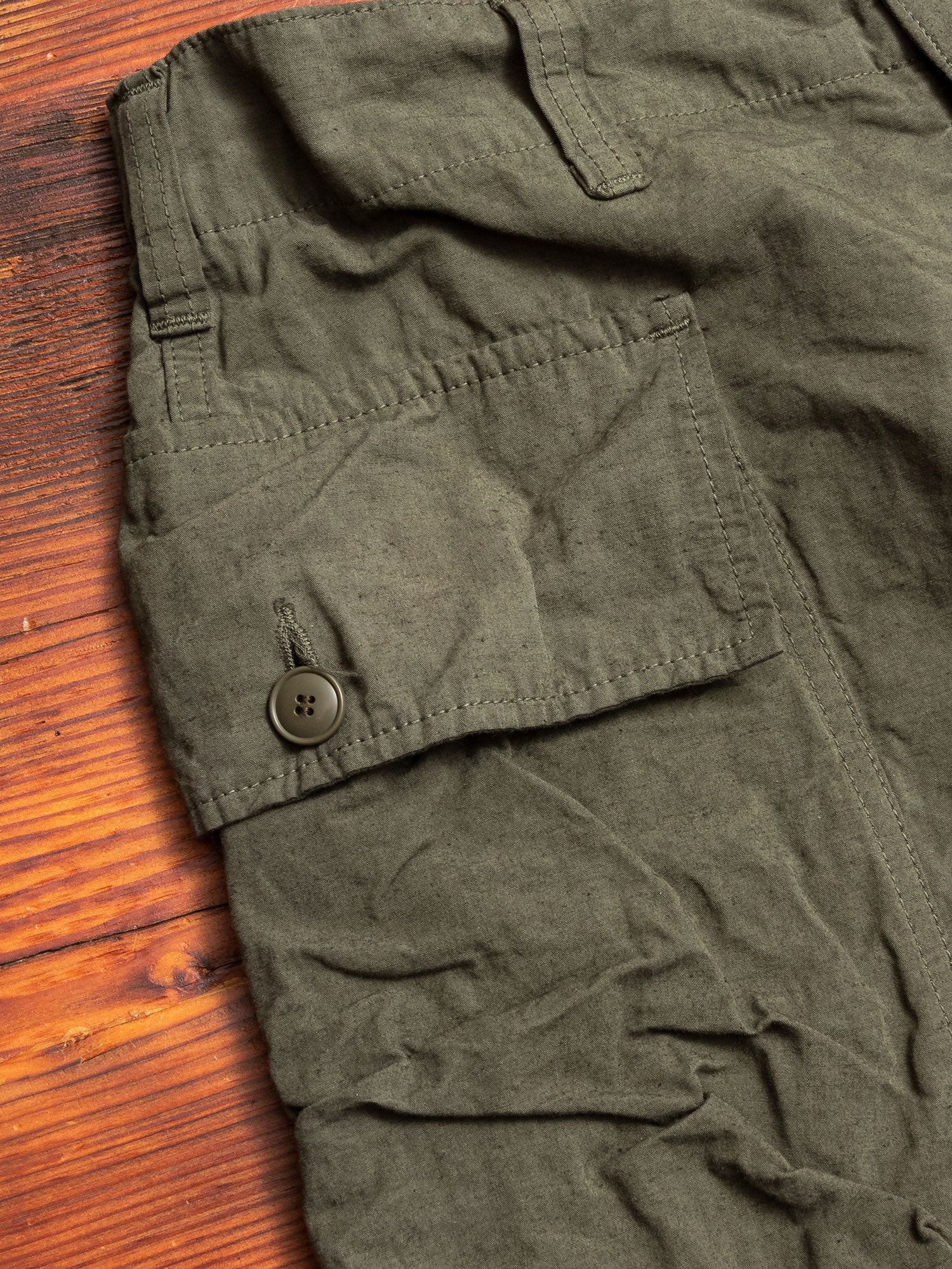 9/10 Hemp Military Pants in Khaki - Image 5