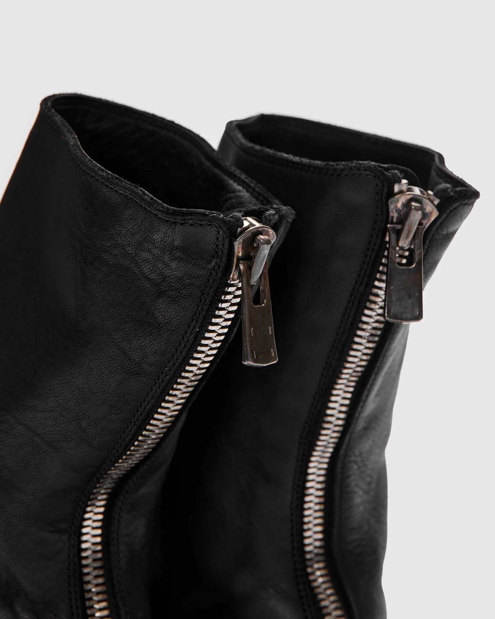 988 Back Zip Boot in Black Full Grain Horse Leather - Image 8