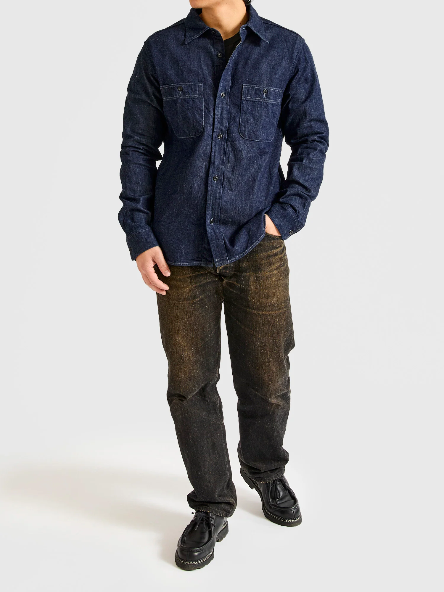 9oz Denim Workshirt in Indigo - Image 9