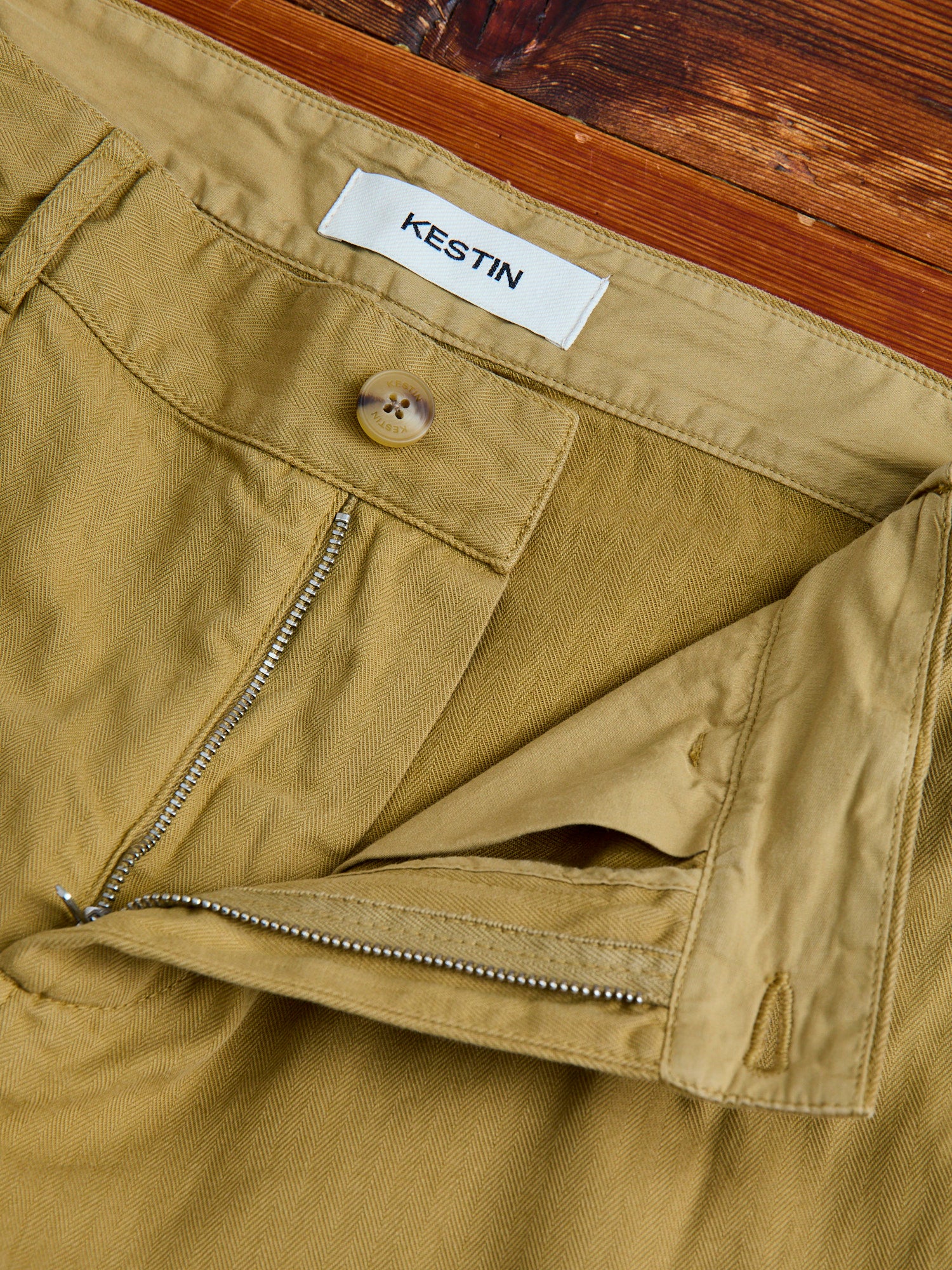 Aberlour Herringbone Pants in American Tan - Image 6