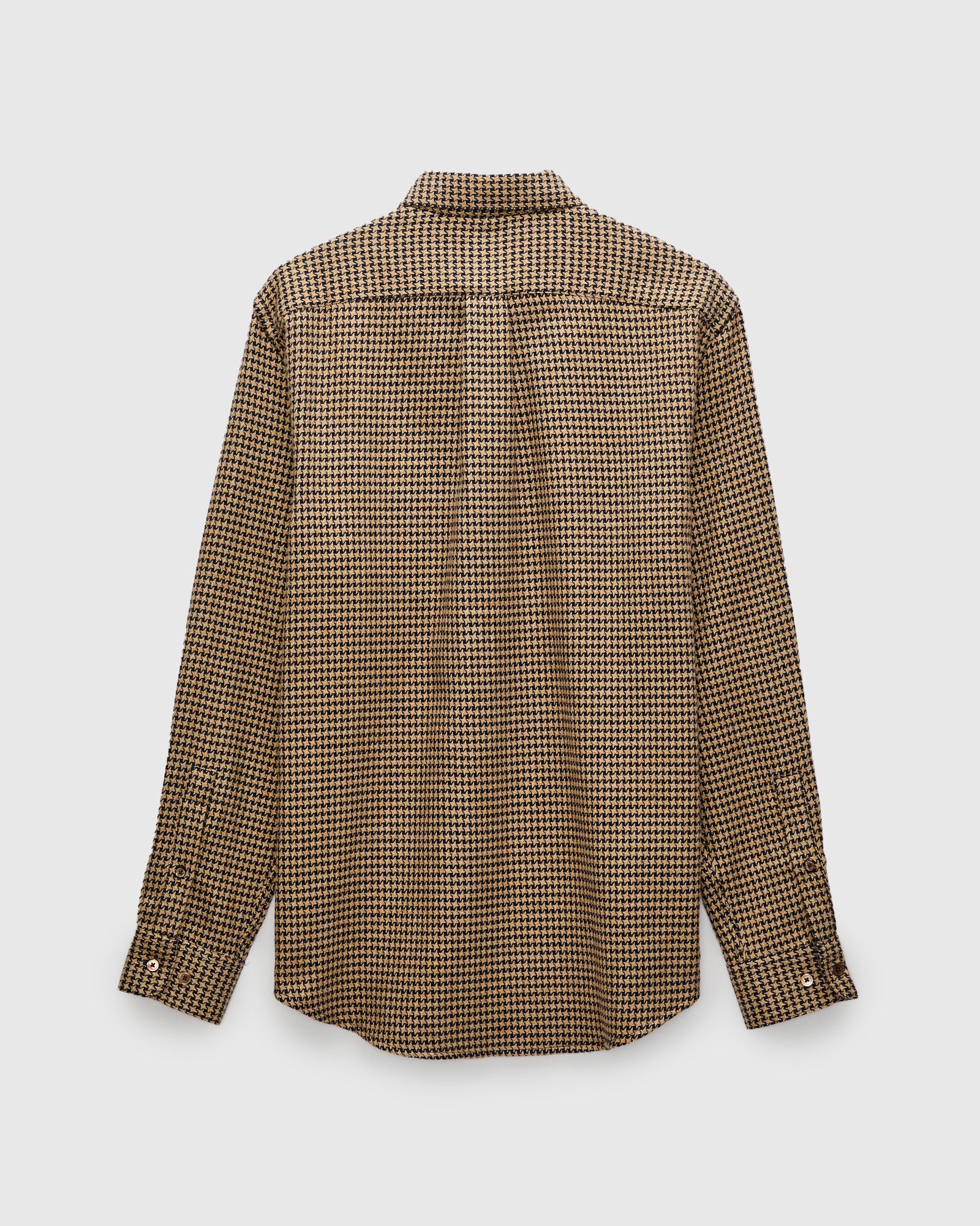 Abstract Pied Poule Button-Up Shirt in Navy - Image 3
