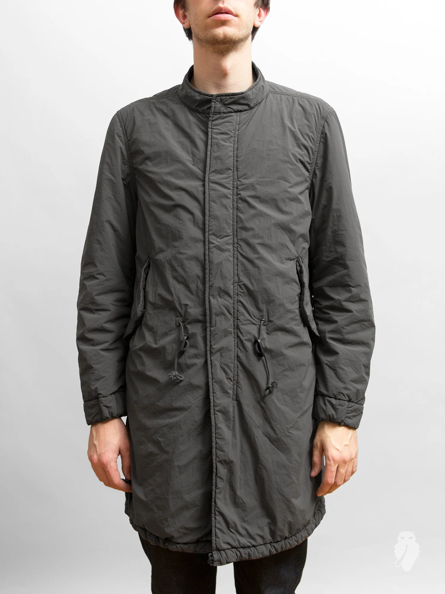 Taffeta M-65 Mods Coat in Khaki Grey - Image 2